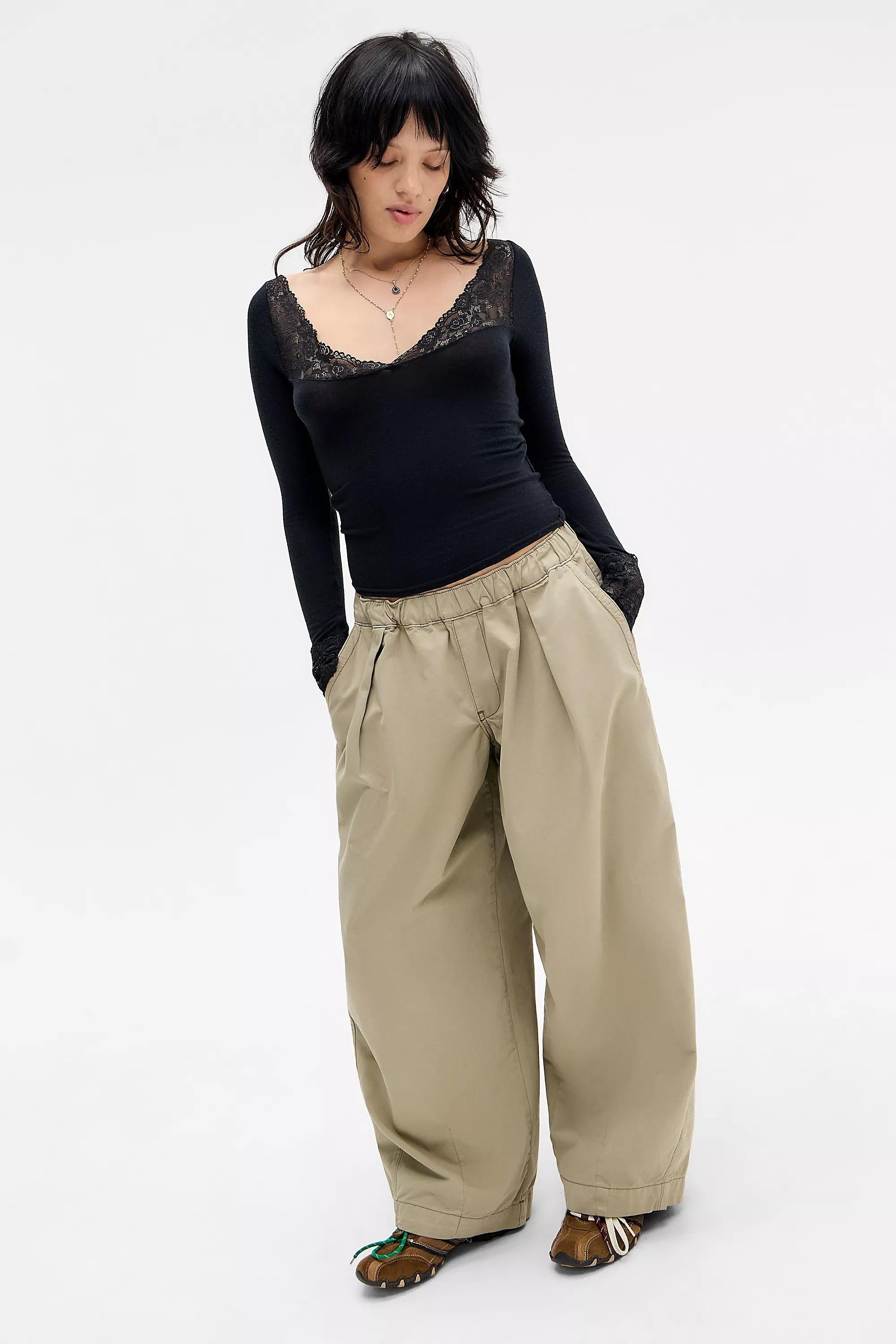 Black Out From Under Lydia Lace Trim Top, BLK, large image number 2