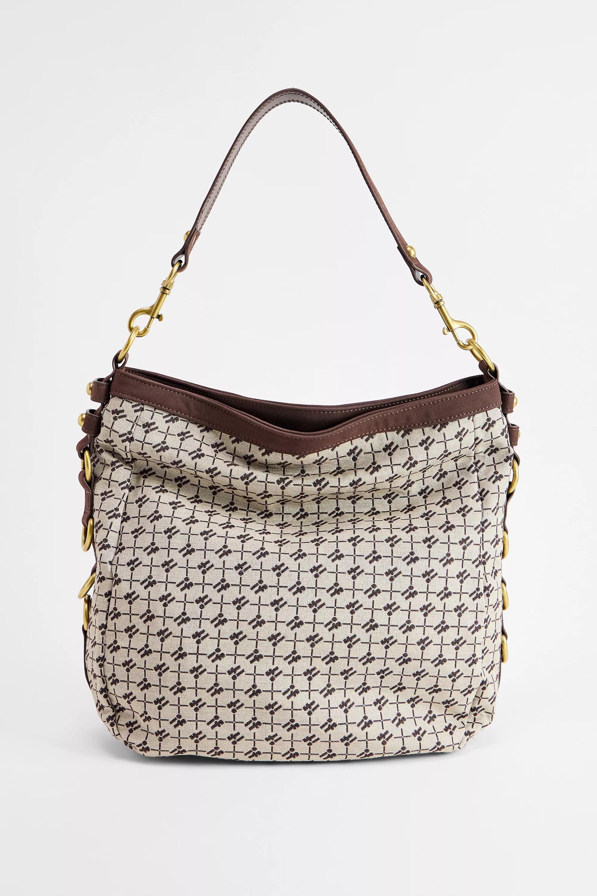 BROWN iets frans... Monogram Slouch Shoulder Bag, BRN, large image number 1