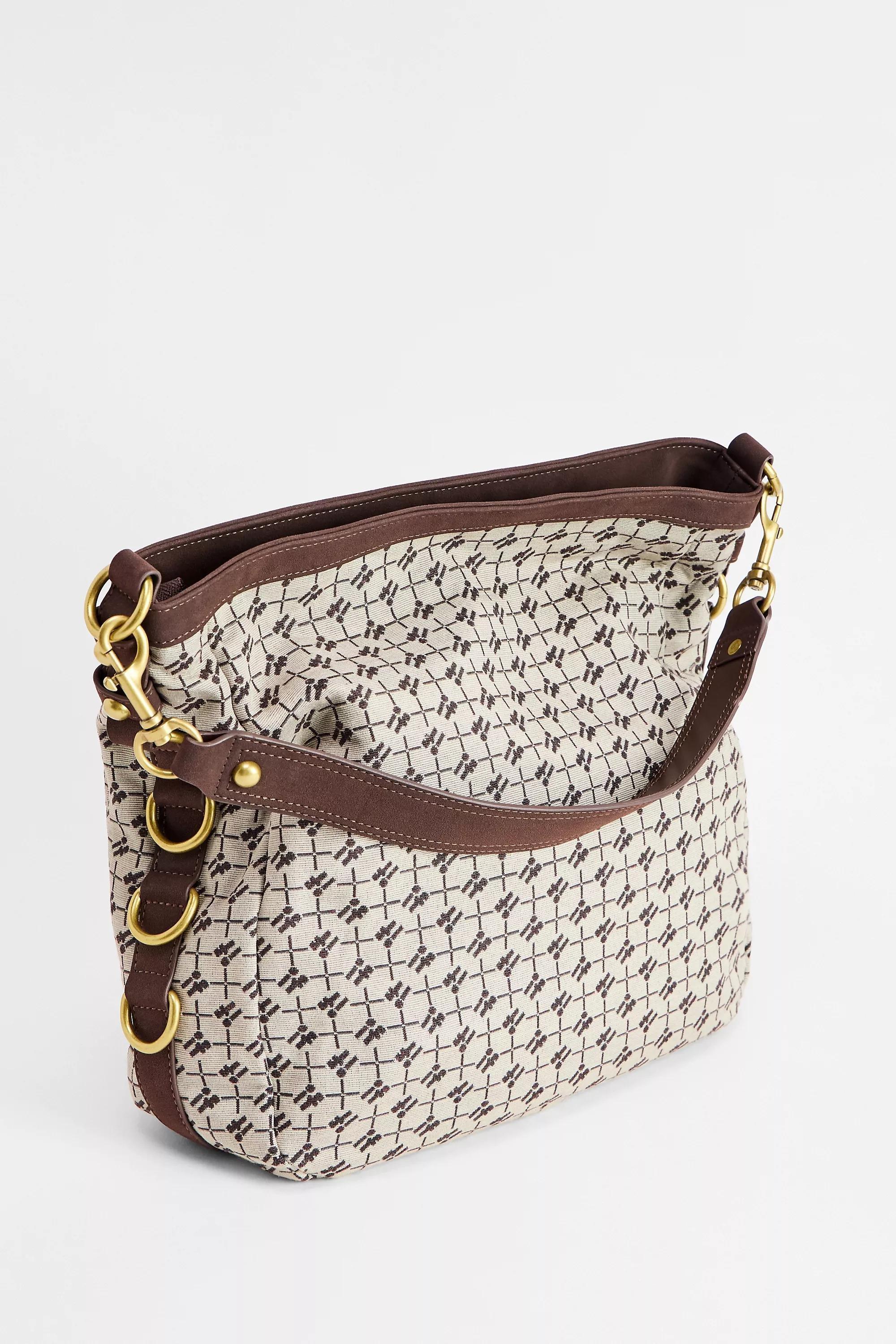 BROWN iets frans... Monogram Slouch Shoulder Bag, BRN, large image number 2