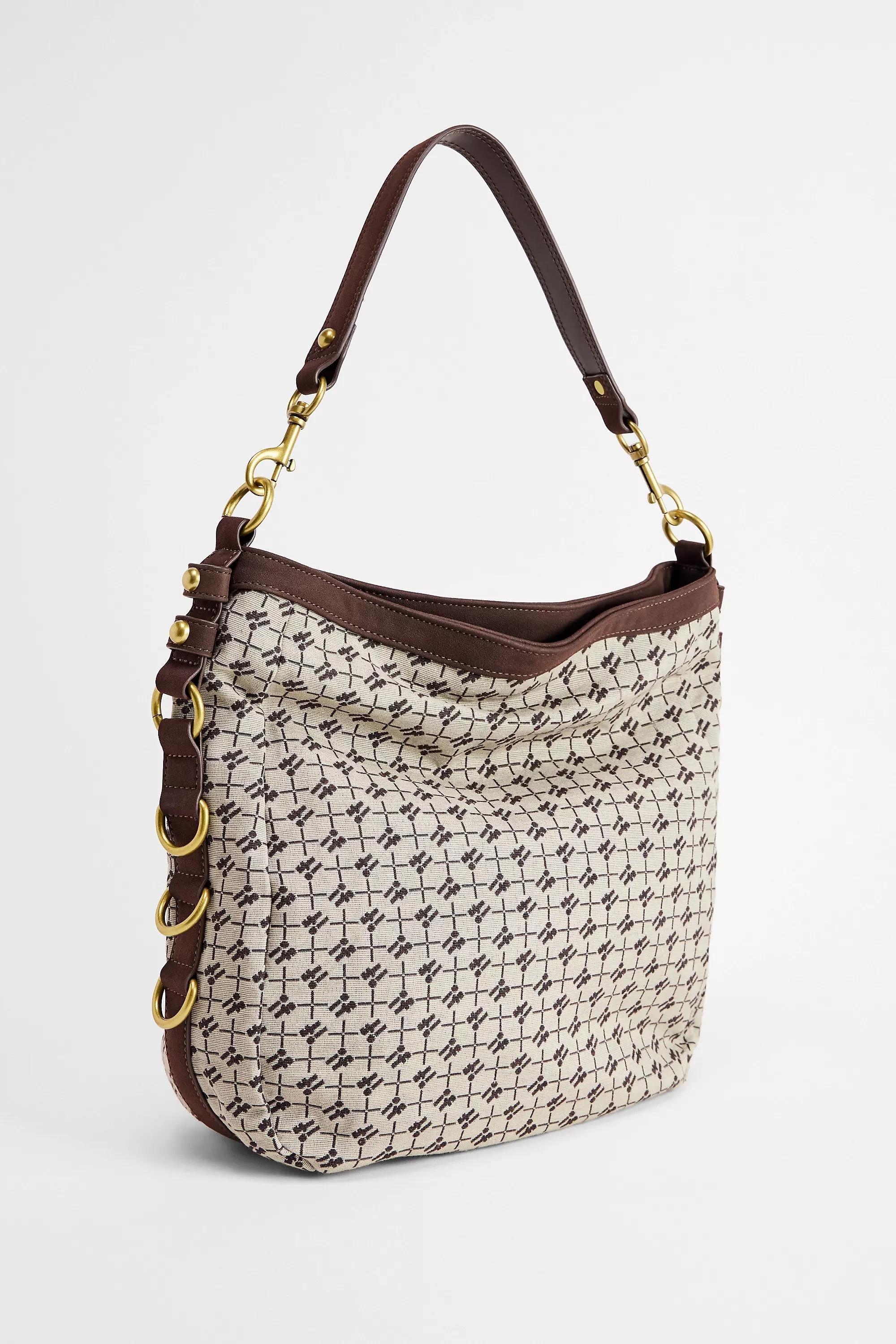 BROWN iets frans... Monogram Slouch Shoulder Bag, BRN, large image number 3