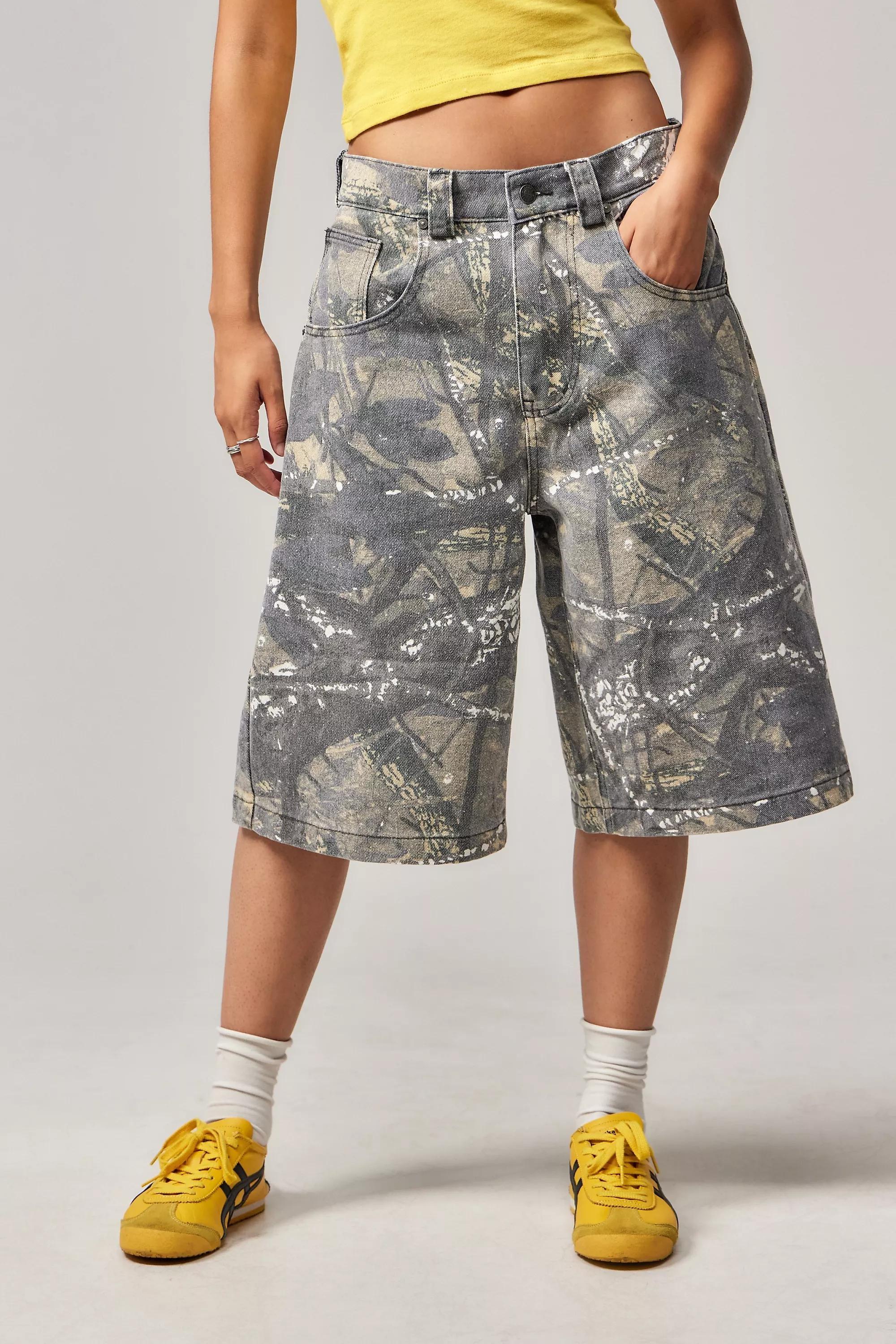 Jaded London Forest Camo Colossus Jorts, , large image number 0