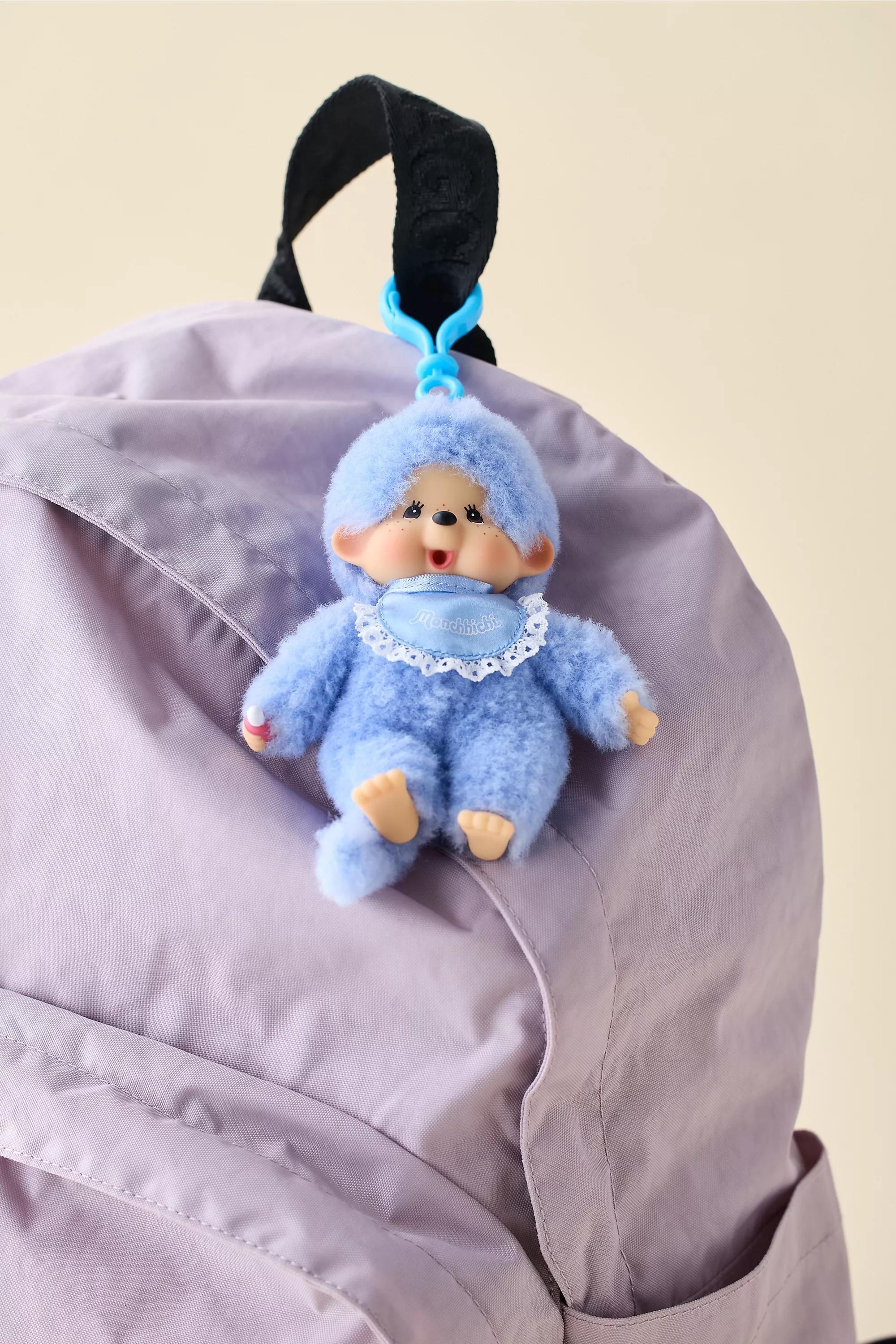 Blue Plushie Keyring, LT BLUE, medium