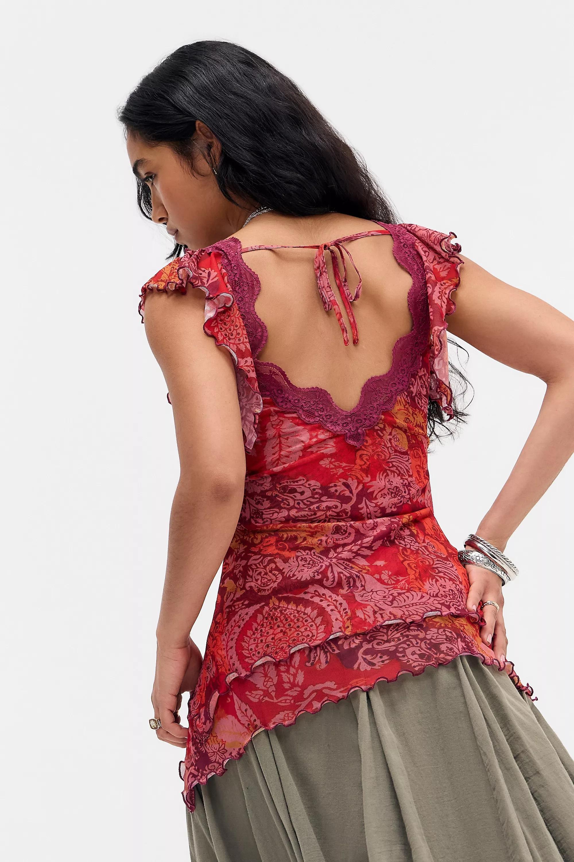 Red Kimchi Blue Nelly Tunic Top, RED, large image number 3