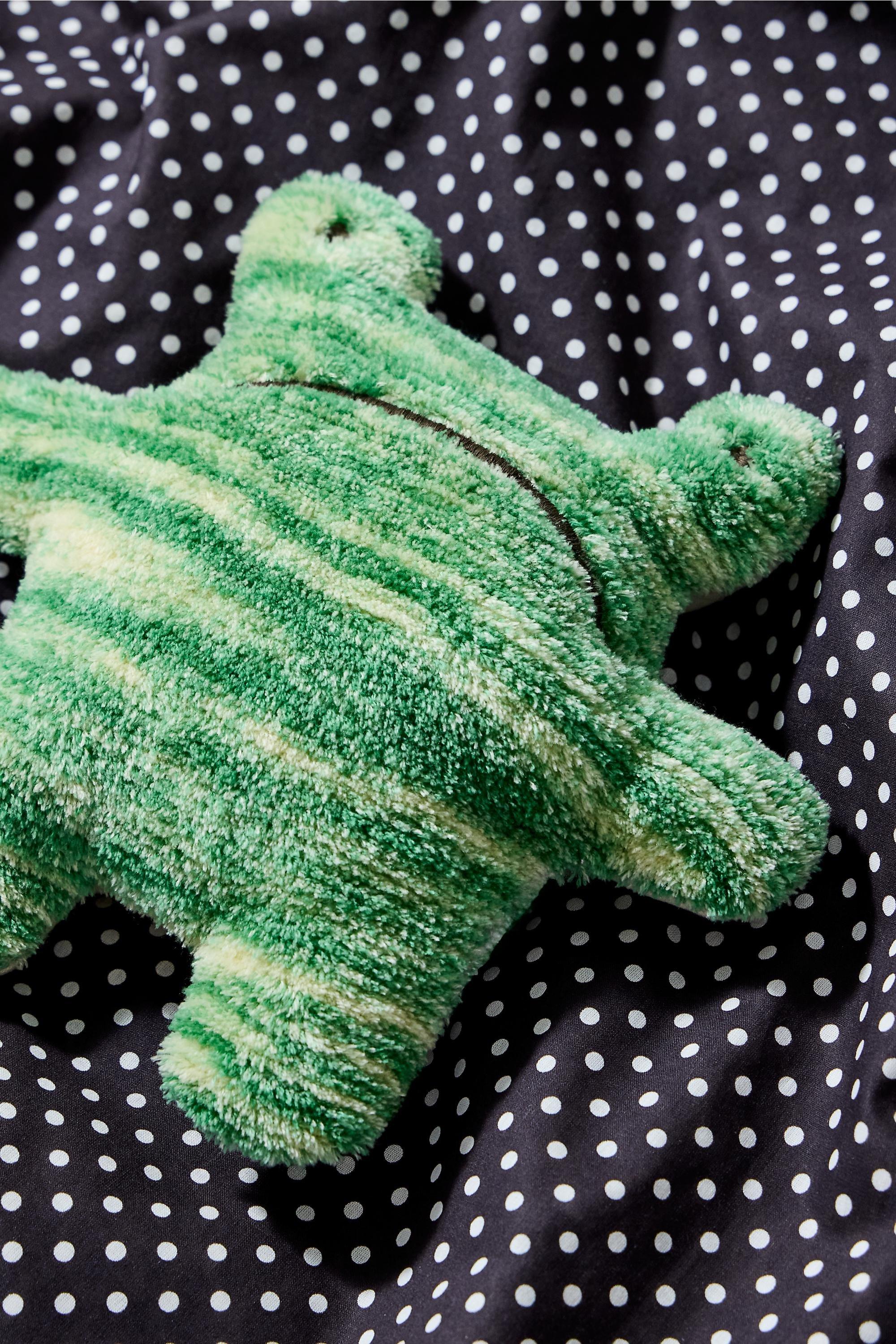 Green Grumpy Frog Cushion, GRN, large image number 4