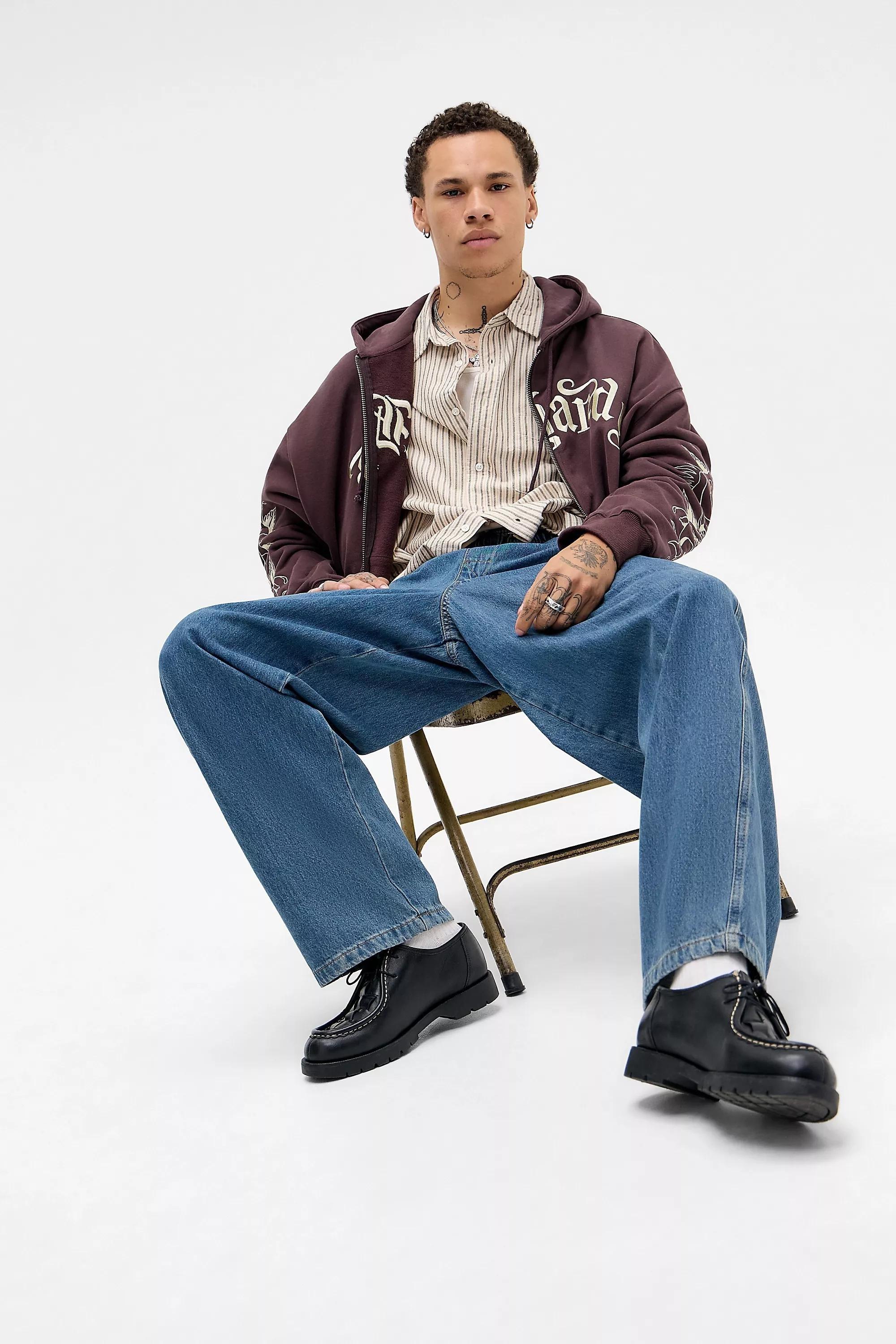 Brown Ed Hardy Uo Zip-Through Hoodie, BRN, large image number 2