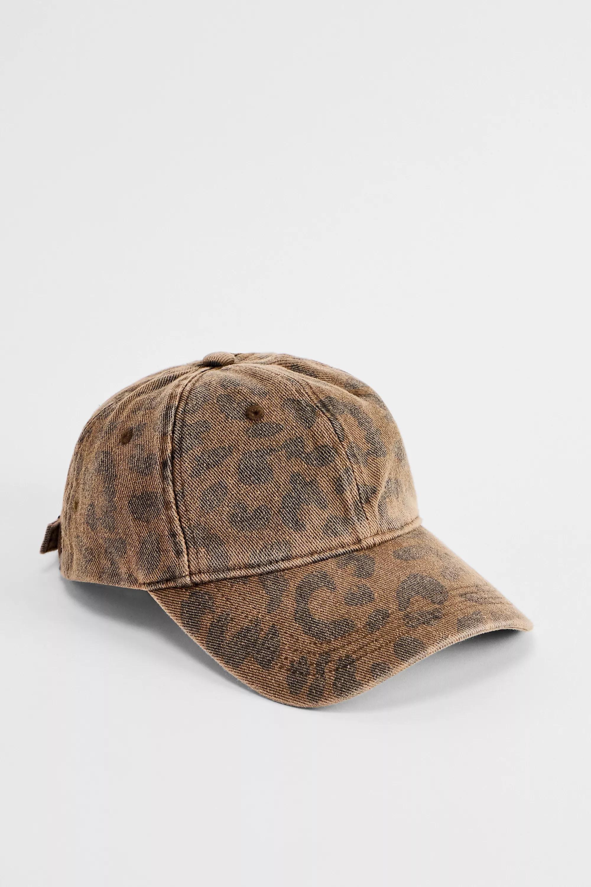 Brown Uo Leopard Patterned Cap, BRN, medium