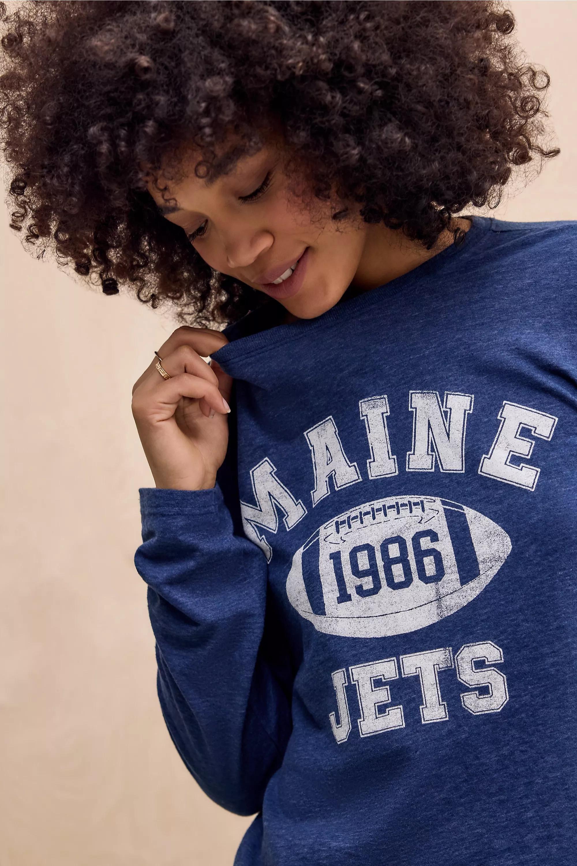 Navy Uo Maine Relaxed Long-Sleeve T-Shirt, NAVY, large image number 2