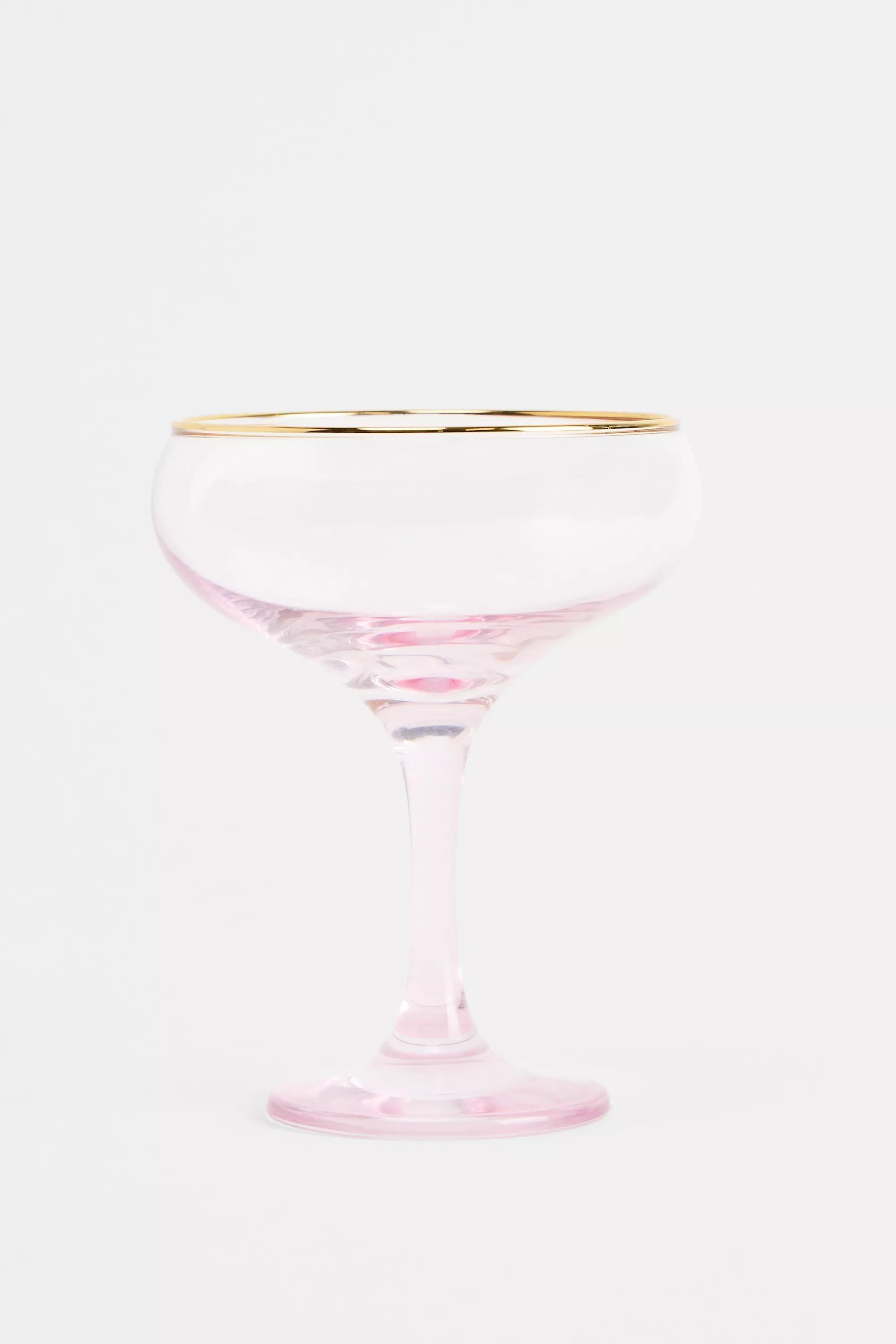Pink Coupe Glass, PINK, medium