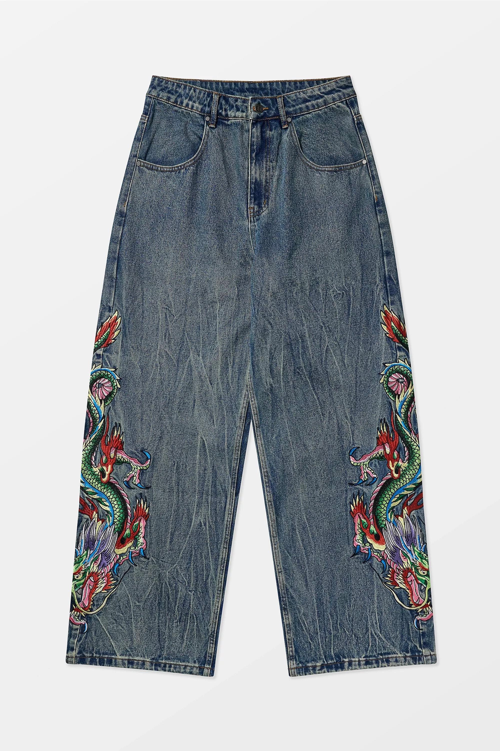 Blue Ed Hardy Uo Exclusive Sword Jeans, BLUE, large image number 4