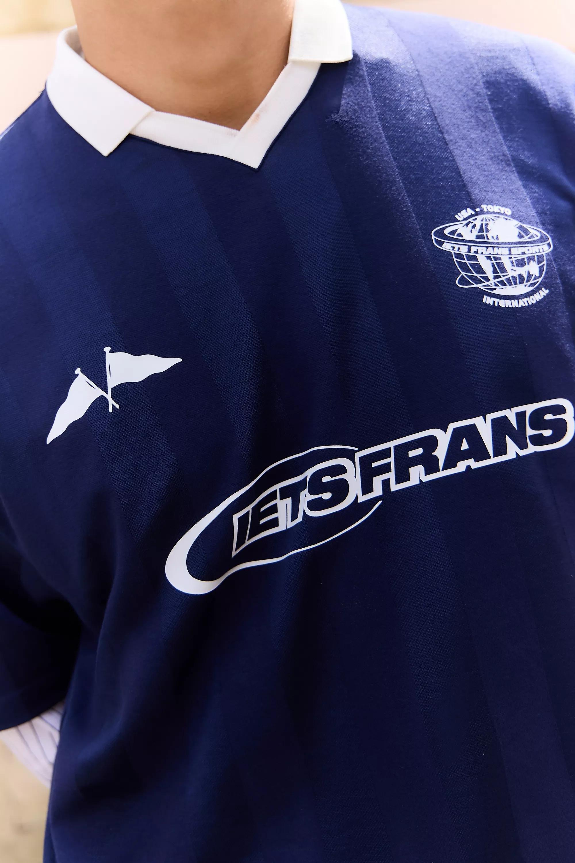 Navy Iets Frans... Short Sleeve Football T-Shirt, NAVY, medium