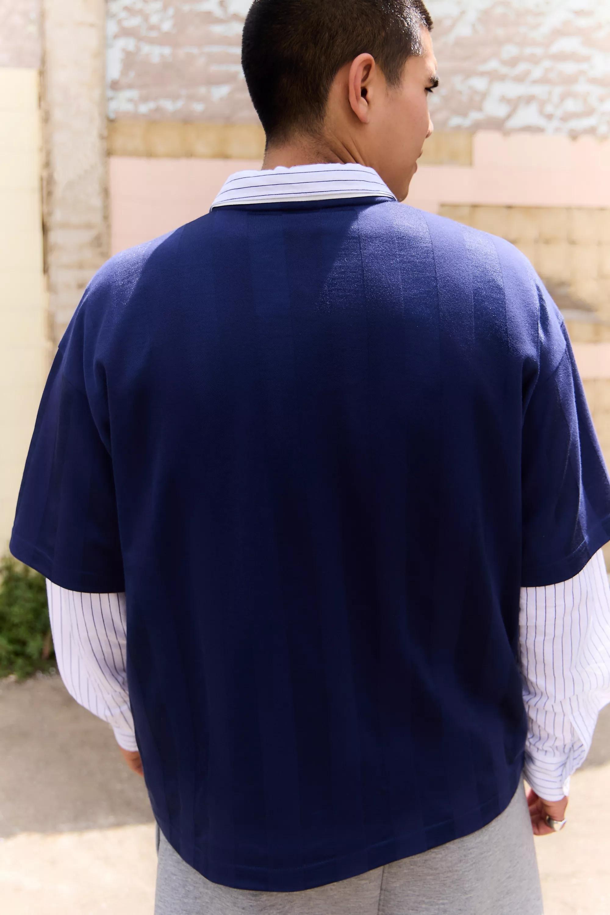 Navy Iets Frans... Short Sleeve Football T-Shirt, NAVY, large image number 3