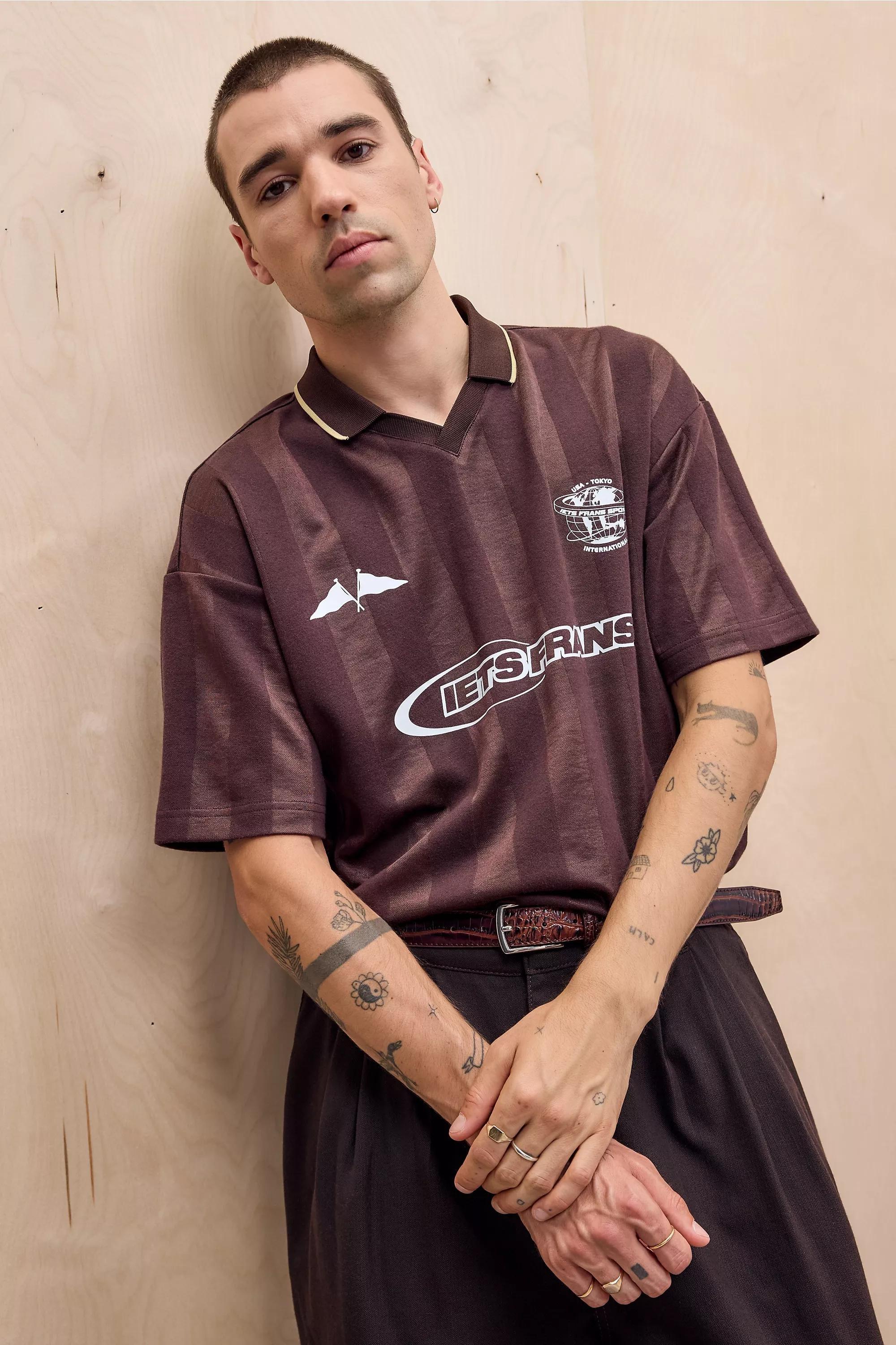 Brown iets frans... Short Sleeve Football T-Shirt, BRN, large image number 0