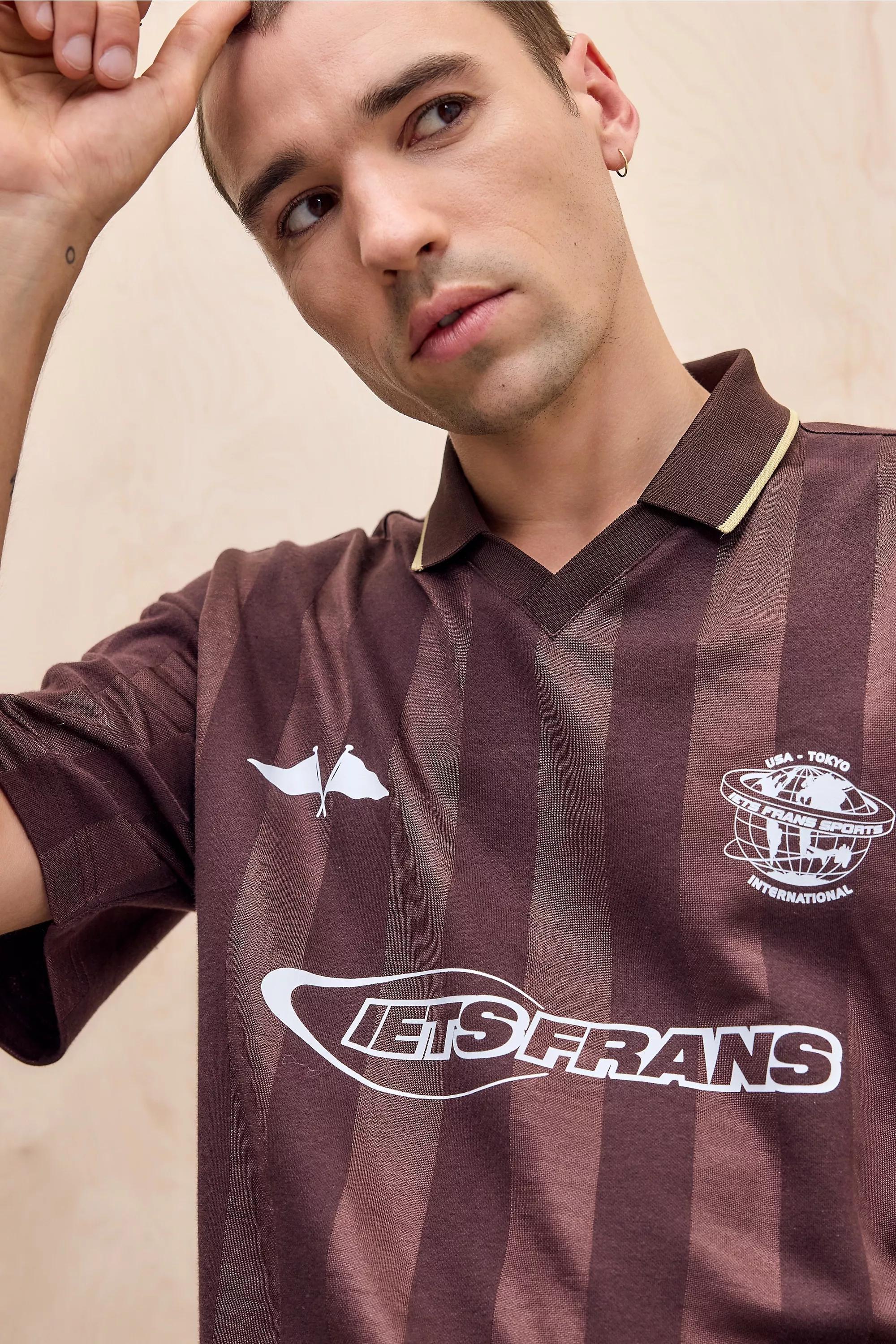 Brown iets frans... Short Sleeve Football T-Shirt, BRN, large image number 1