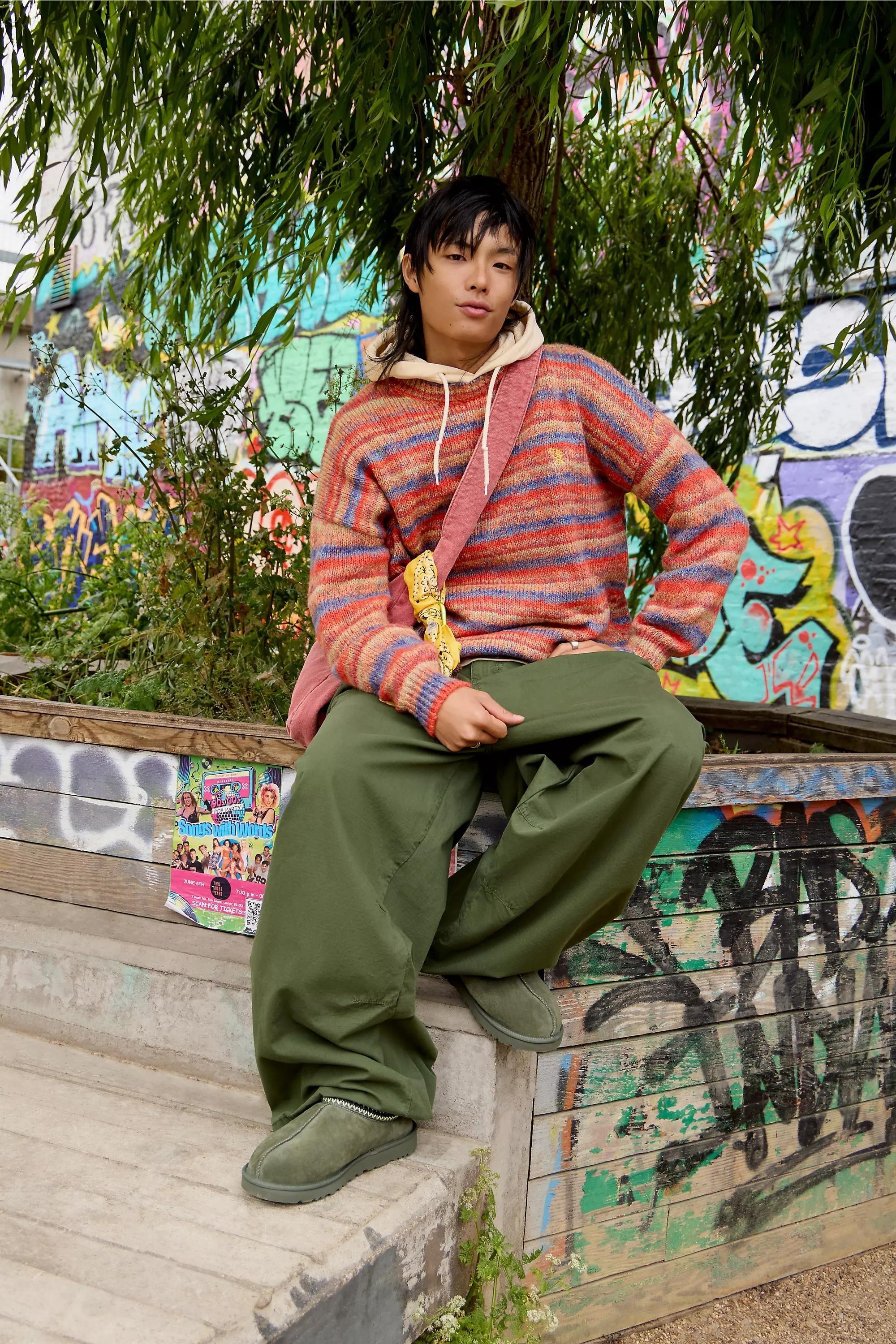 Red Ayker Hollie Stripe Jumper, RED, large image number 3
