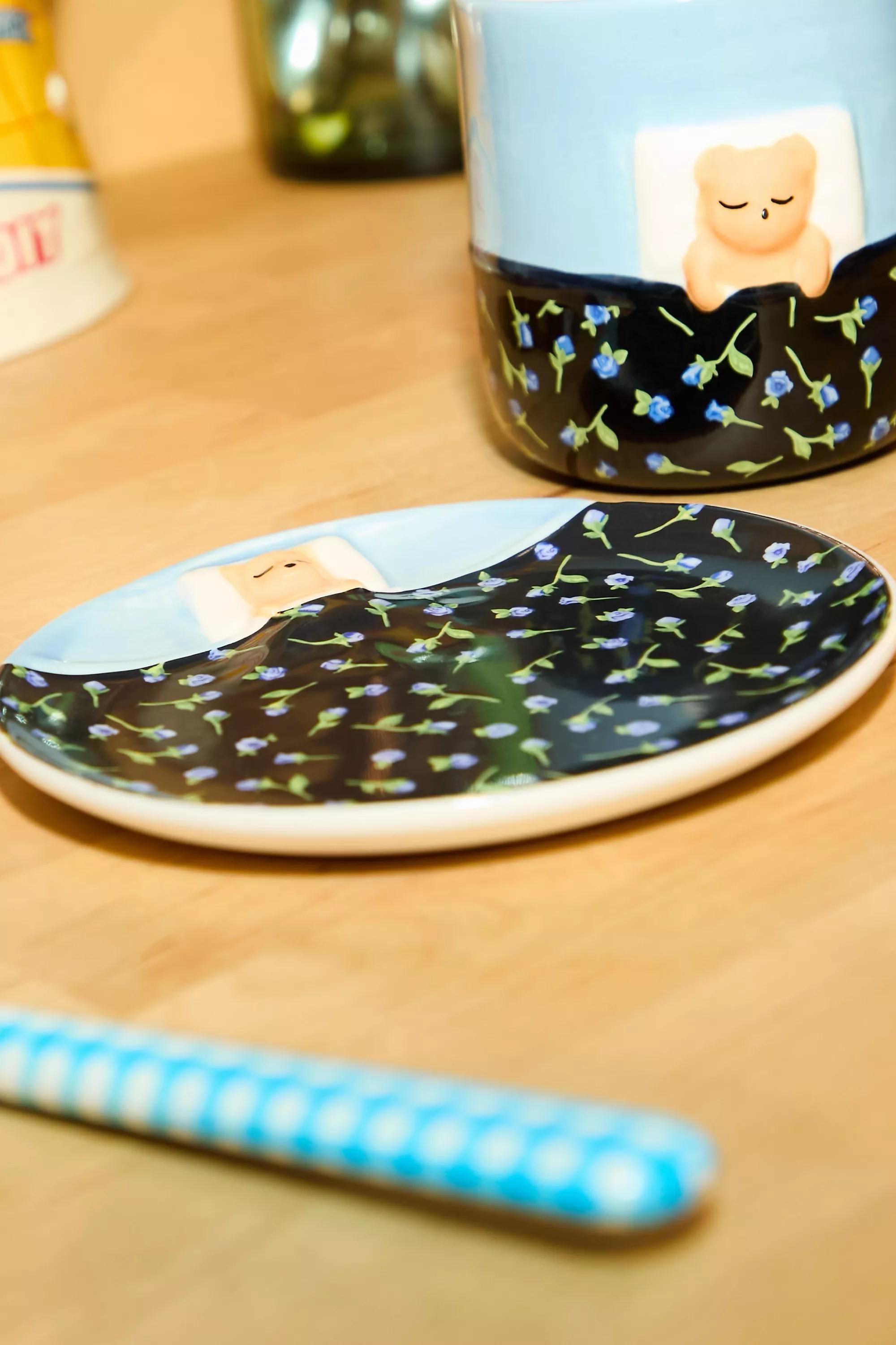 BLUE Lana Bear Mini Plate, BLUE, medium