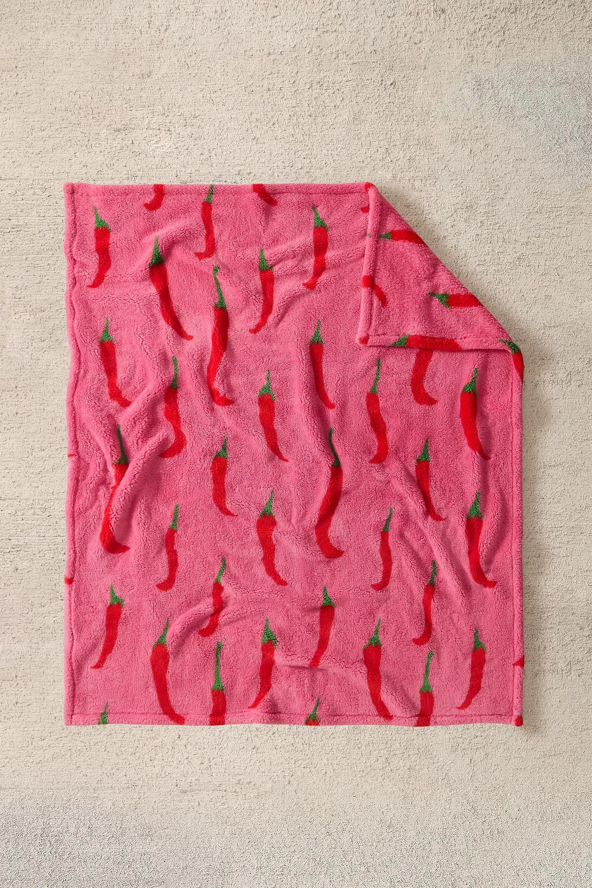 Pink Chilli Fleece Throw, PINK, medium