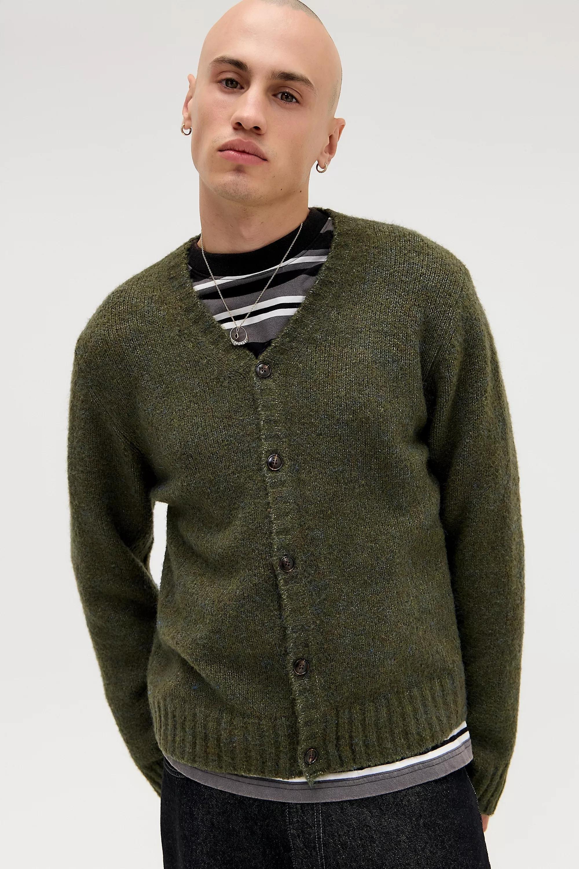 GREEN BDG Green 98 Knit Cardigan, GRN, medium