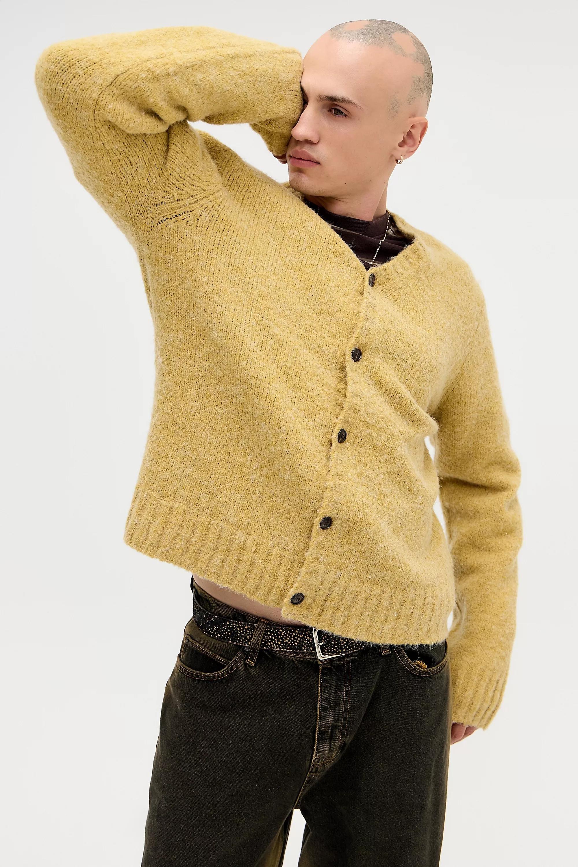 Yellow Bdg Yellow 98 Cardigan, YEL, large image number 0