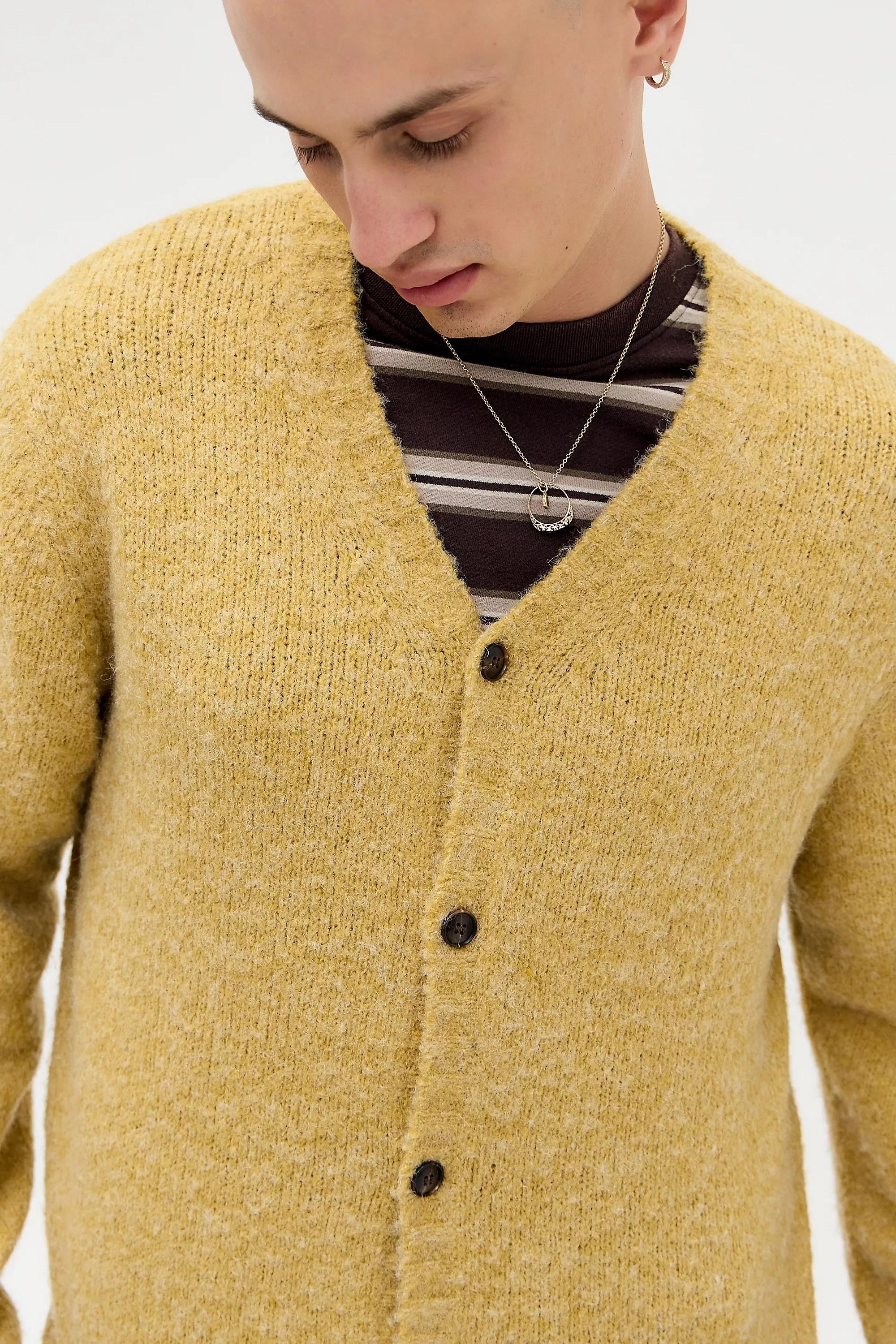 Yellow Bdg Yellow 98 Cardigan, YEL, large image number 1