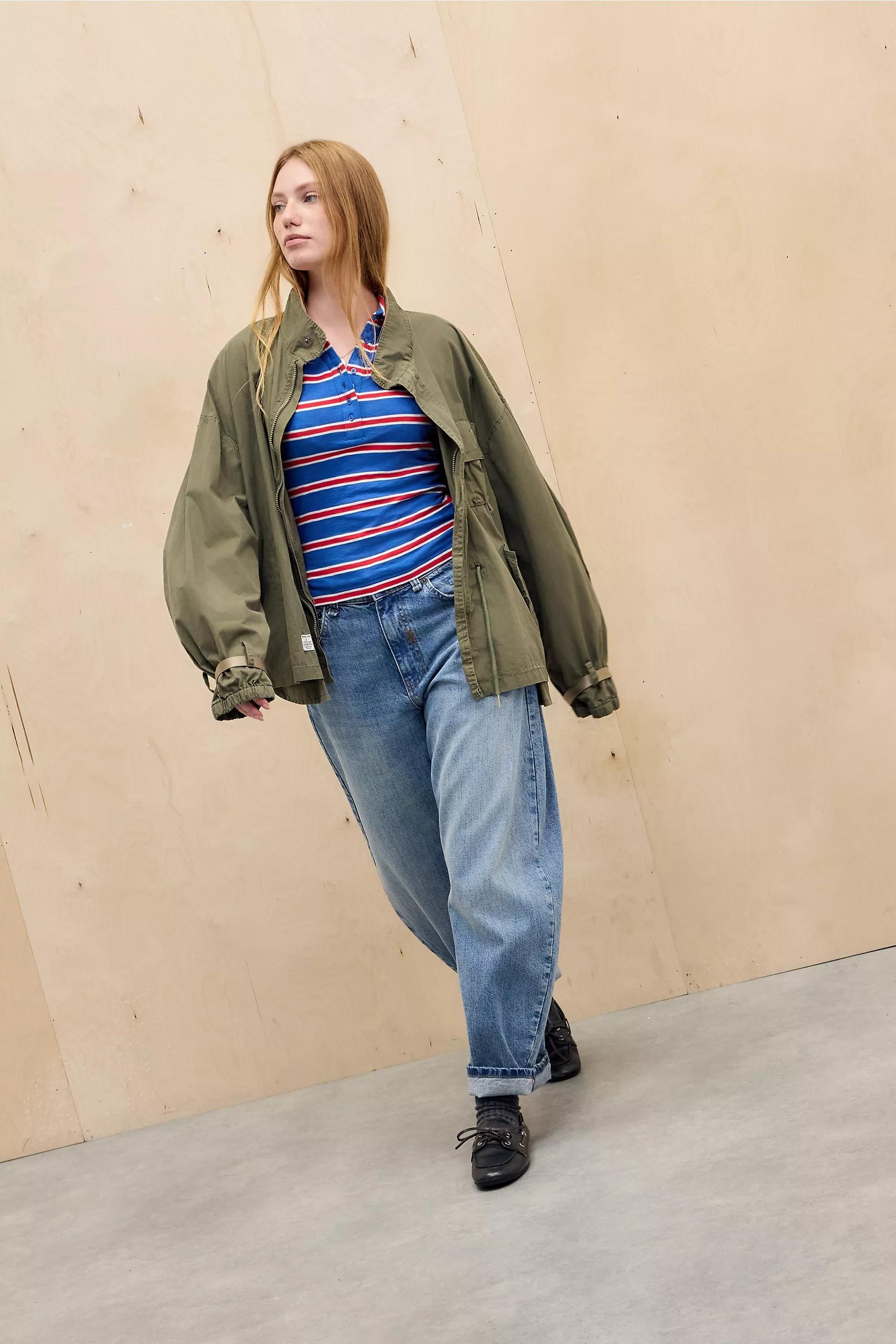 Blue Bdg Suni Stripe Short Sleeve Polo Shirt, BLUE, large image number 1