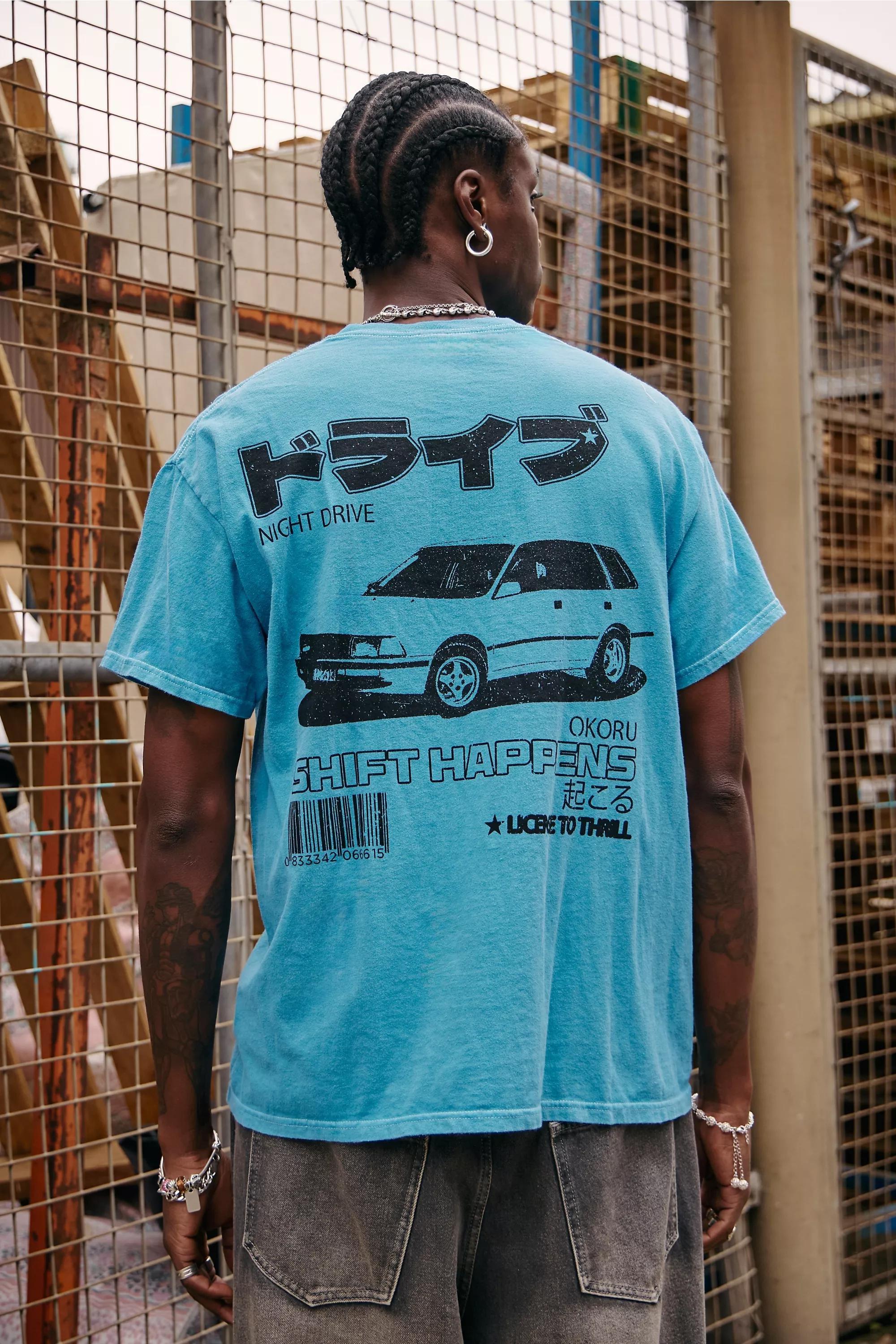 Blue Uo Printed T-Shirt, , large image number 0