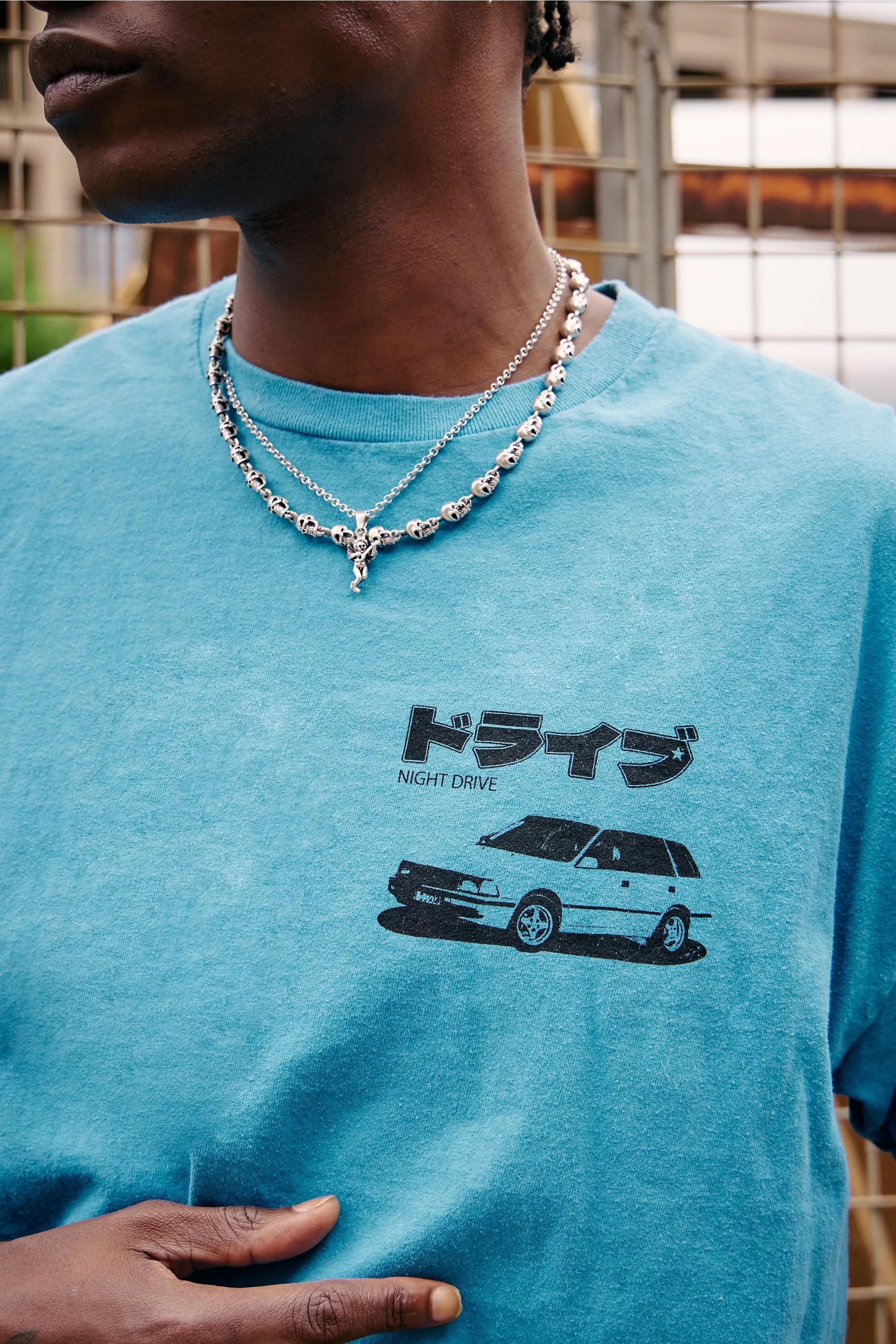 Blue Uo Printed T-Shirt, , large image number 2