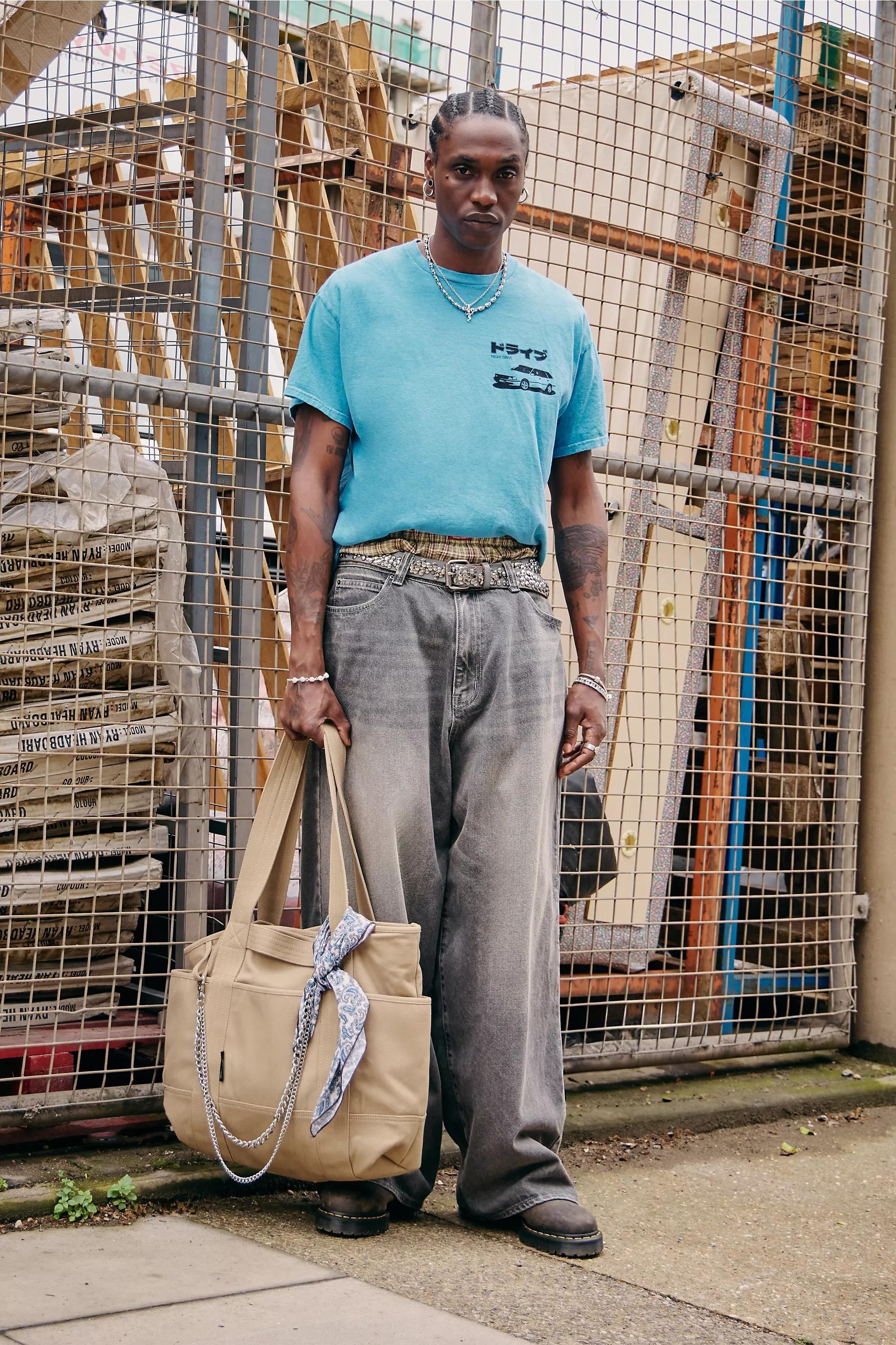 Blue Uo Printed T-Shirt, , large image number 3
