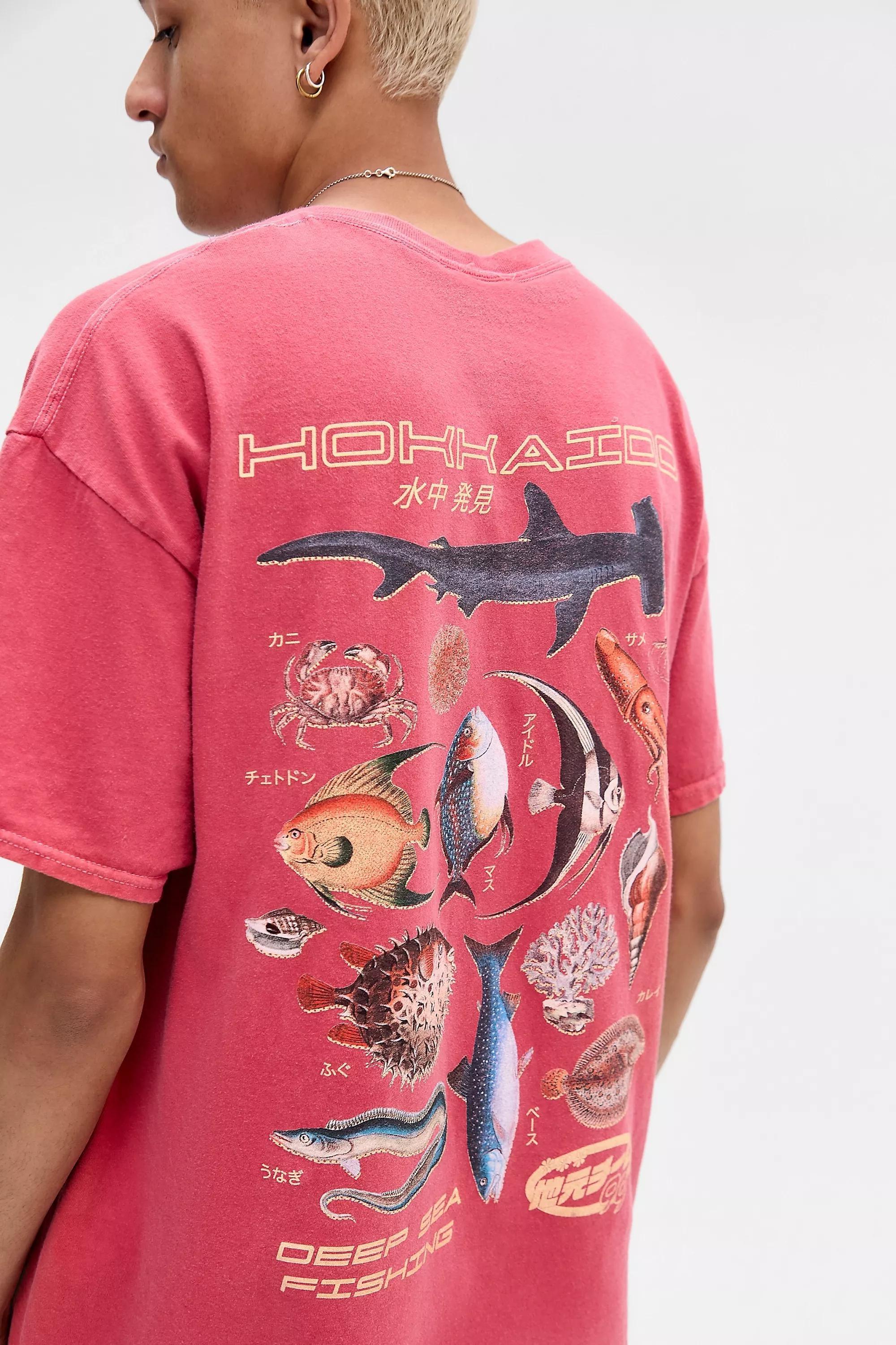 Pink Uo Printed Short Sleeve T-Shirt, RED, large image number 0