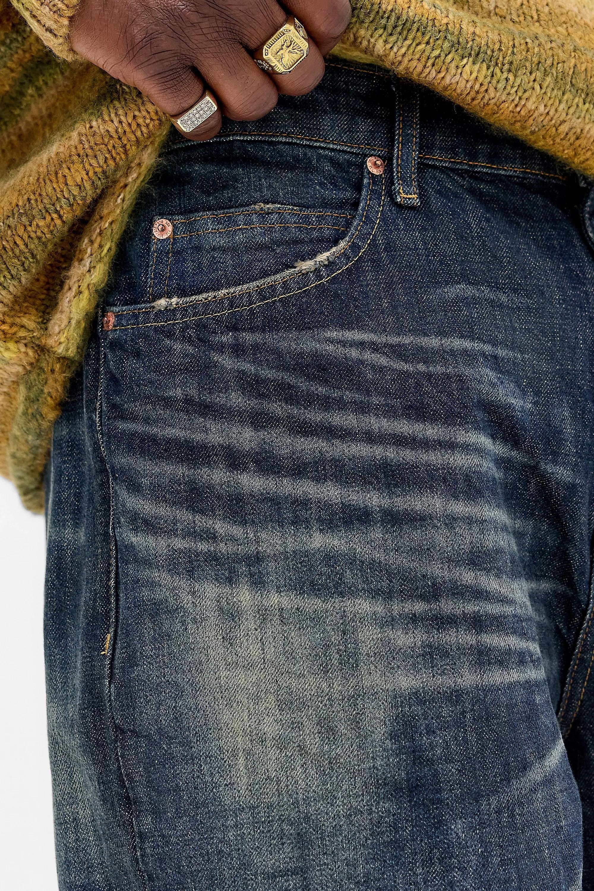 Navy Bdg Jack Dark Vintage Jeans, BLUE, large image number 3