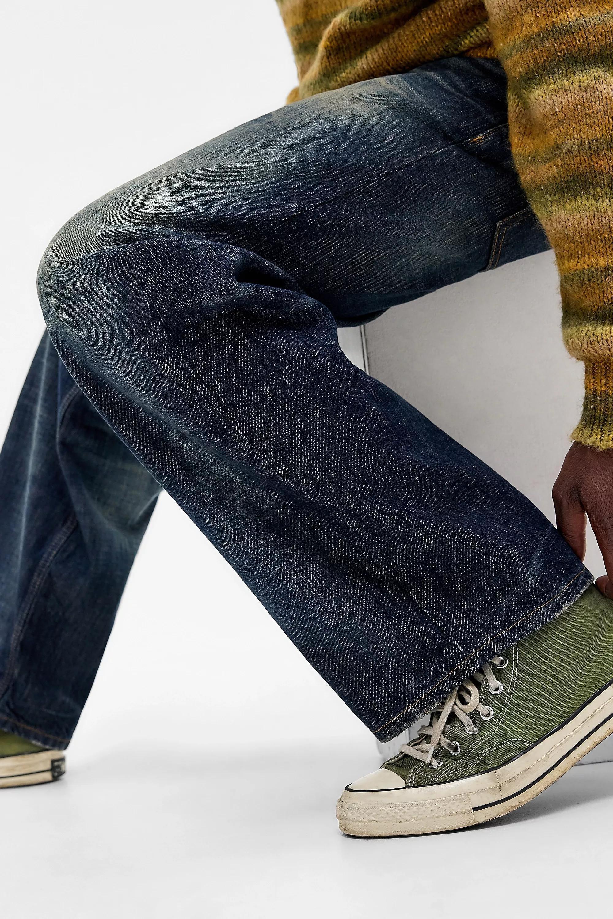 Navy Bdg Jack Dark Vintage Jeans, BLUE, large image number 4