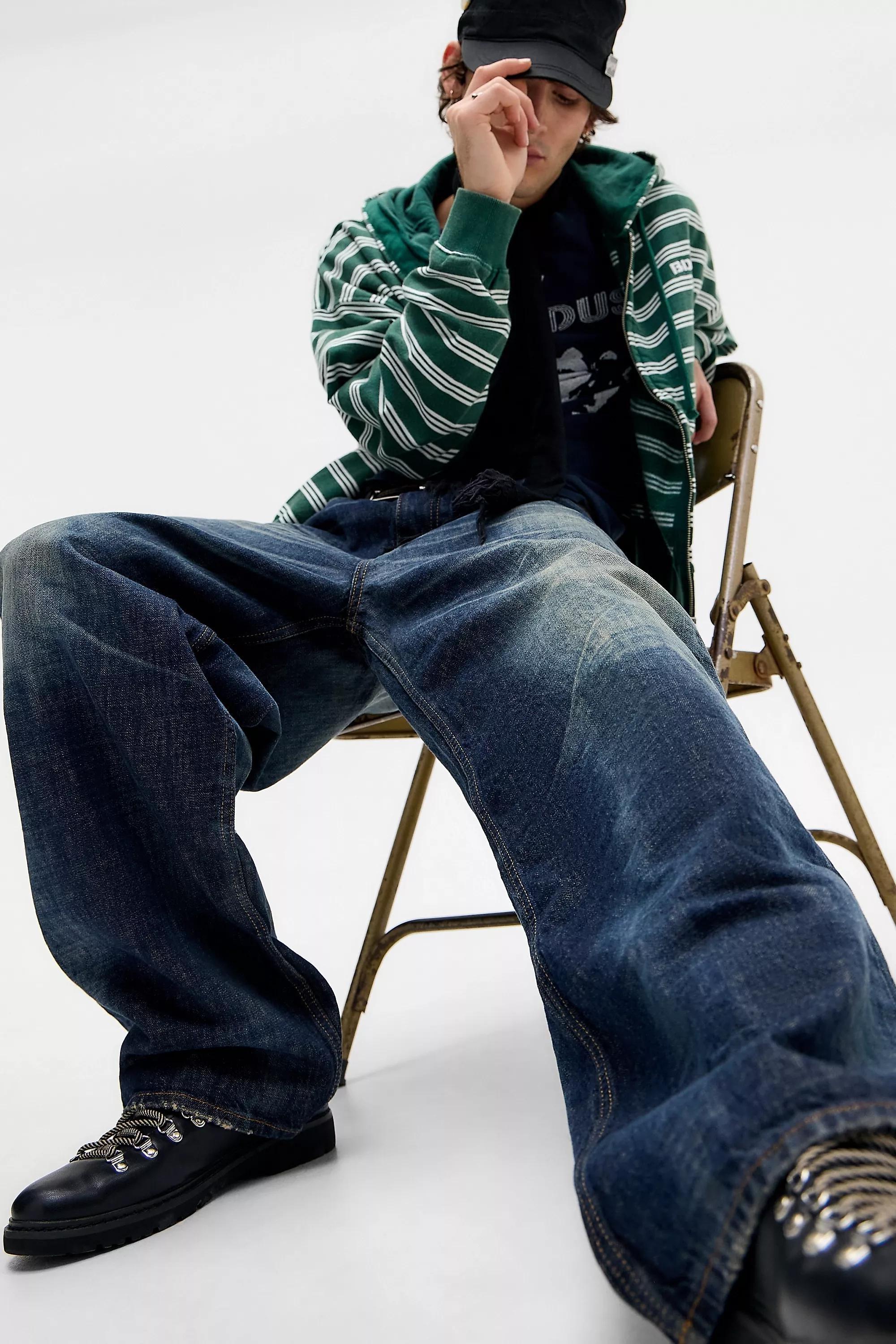 Navy Bdg Jack Dark Vintage Jeans, BLUE, large image number 4