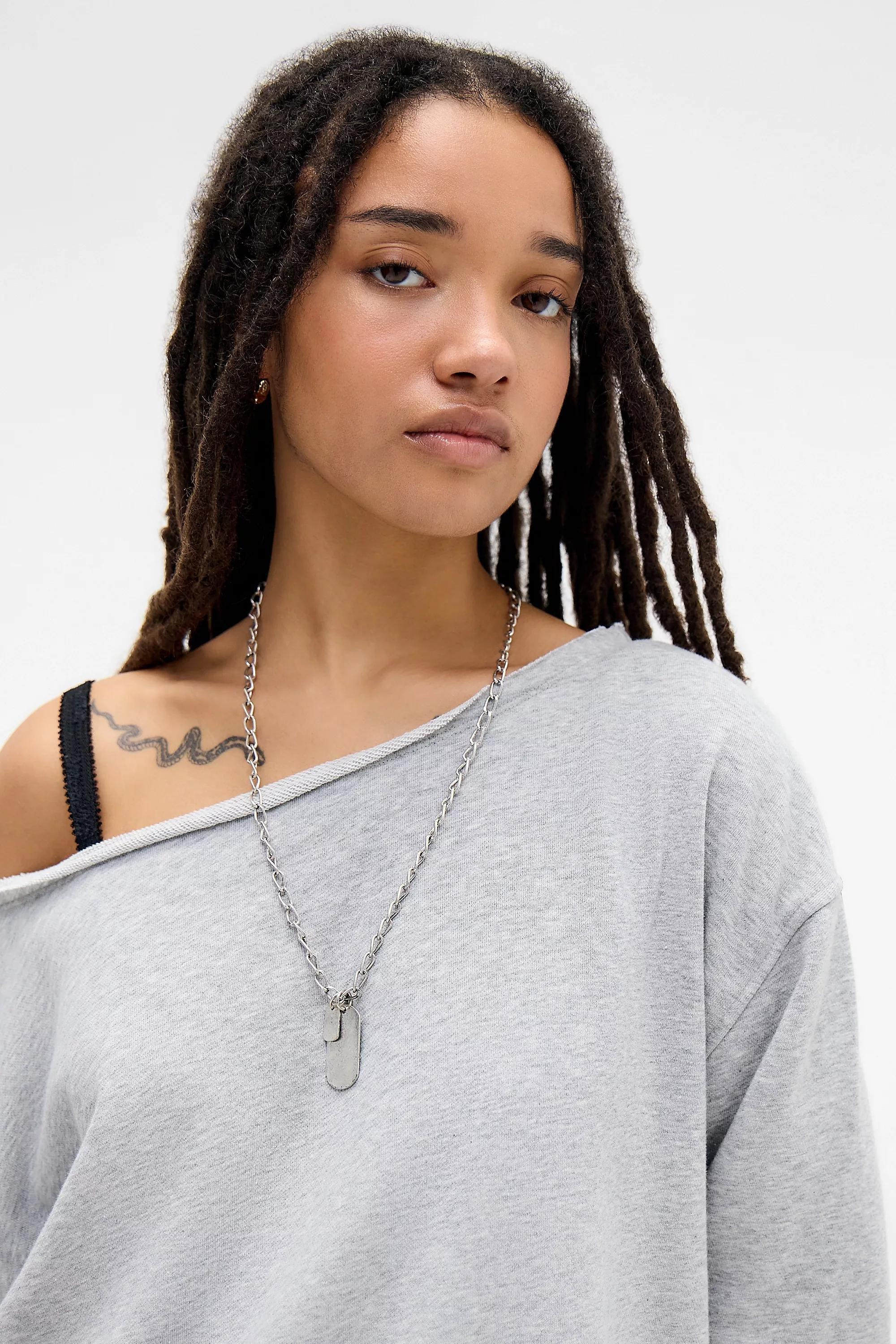 Grey Out From Under Ariana Off-Shoulder Slouchy Sweatshirt, GREY, large image number 2