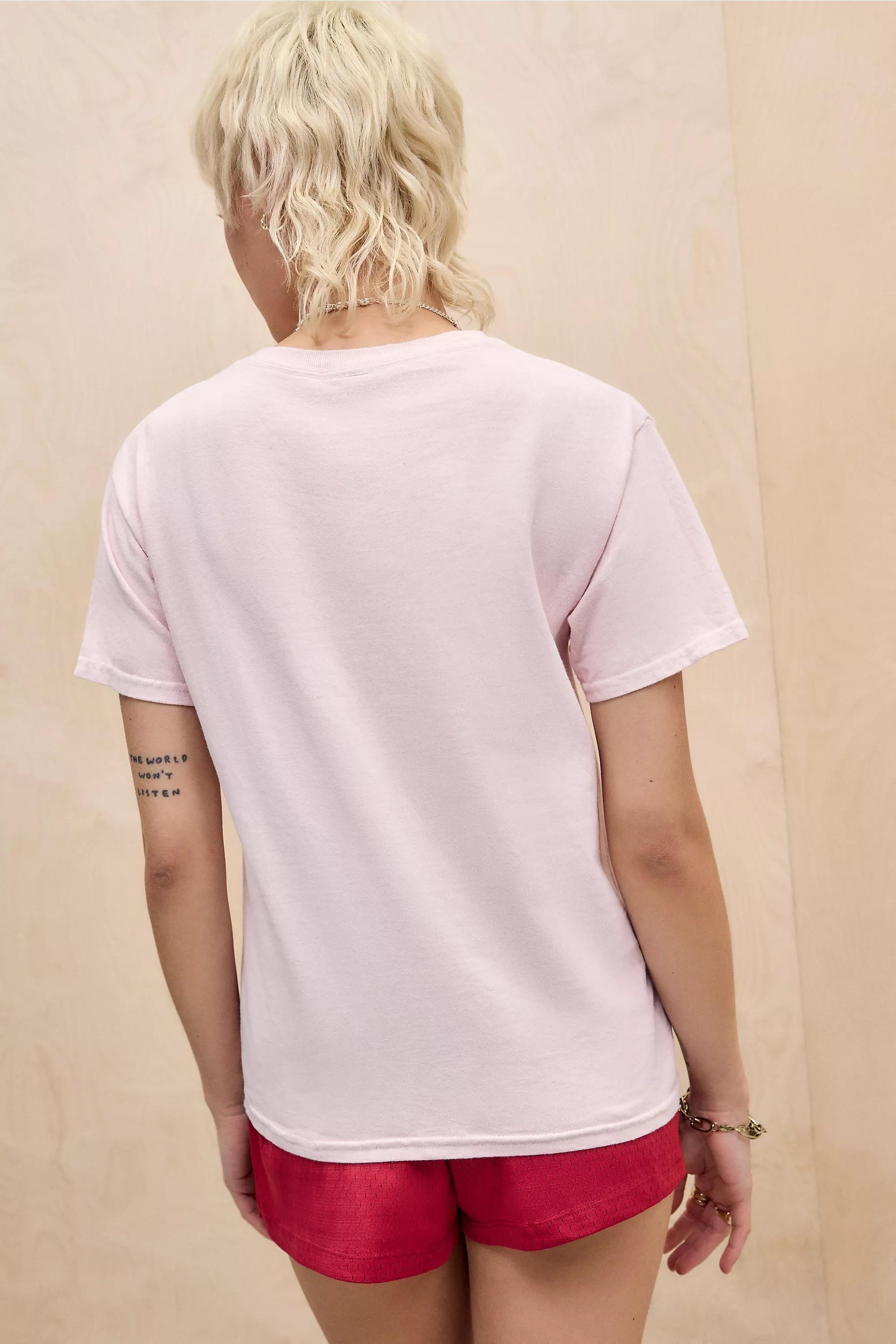 Pink Uo Cat Hat Doodle Relaxed T-Shirt, , large image number 3
