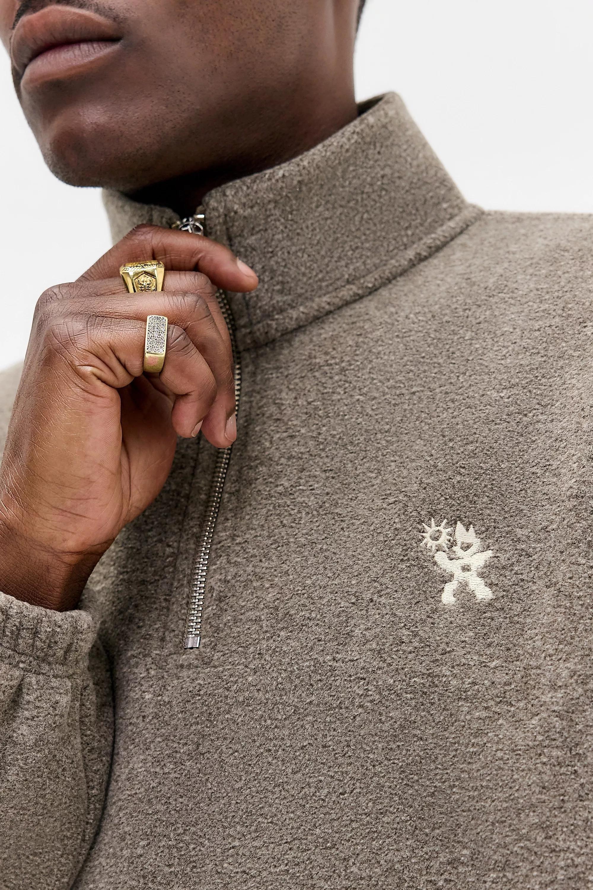 Ayker Brown Marl Fleece, , large image number 2