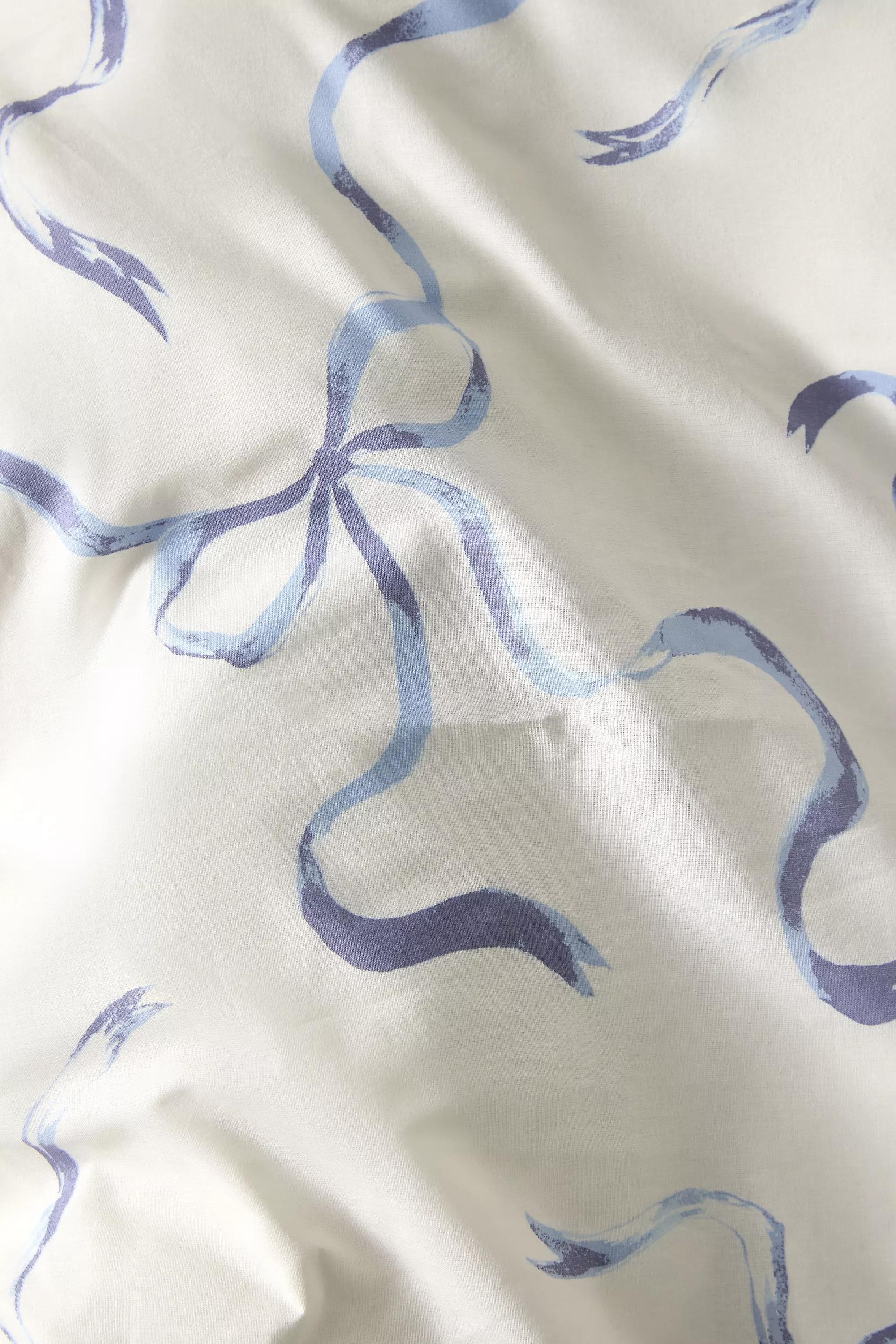 BLUE Blue Painted Bows Duvet Set, BLUE, large image number 4