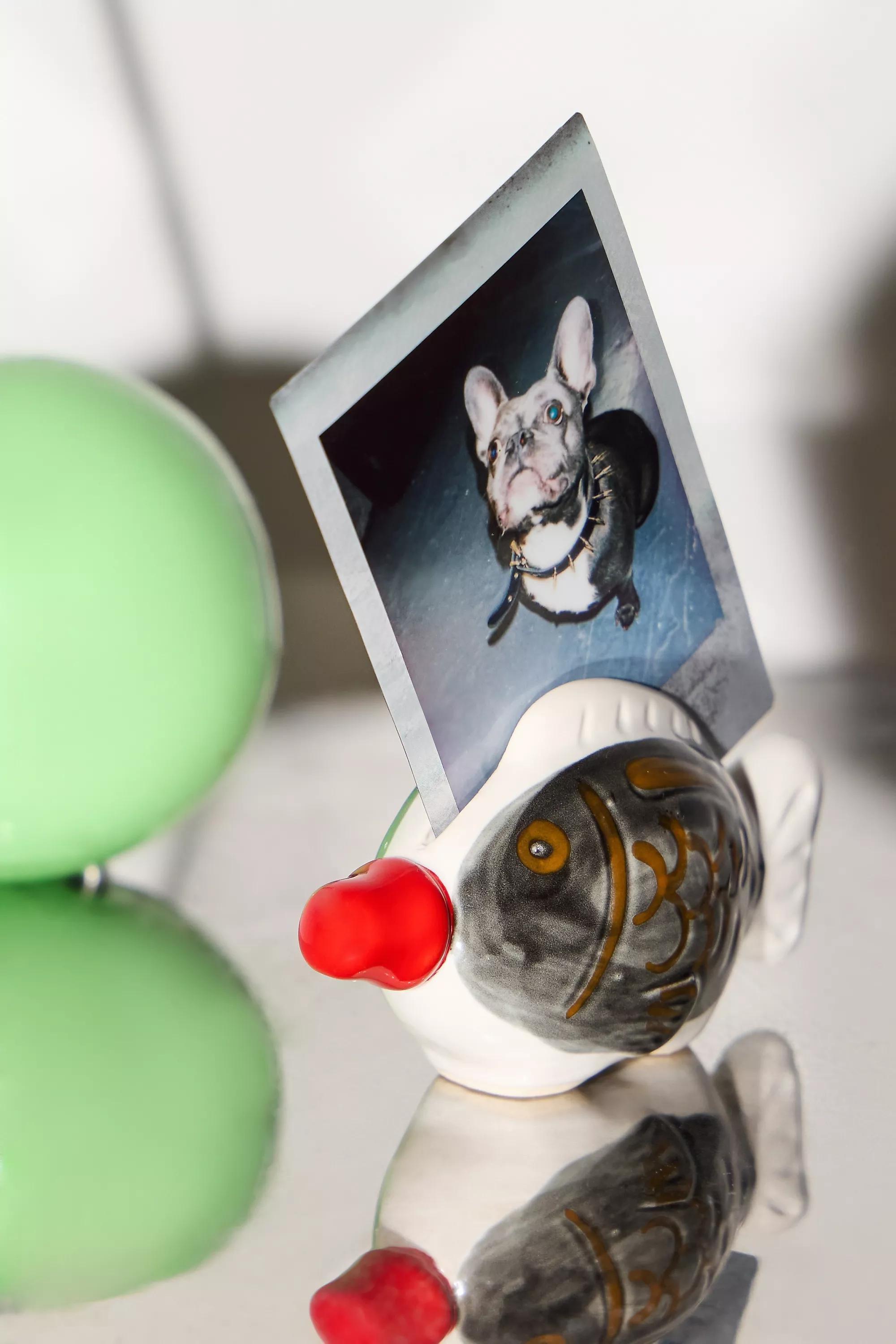 Multicolour Soy Sauce Fish Ceramic Photo Holder, ASSORT, large image number 1