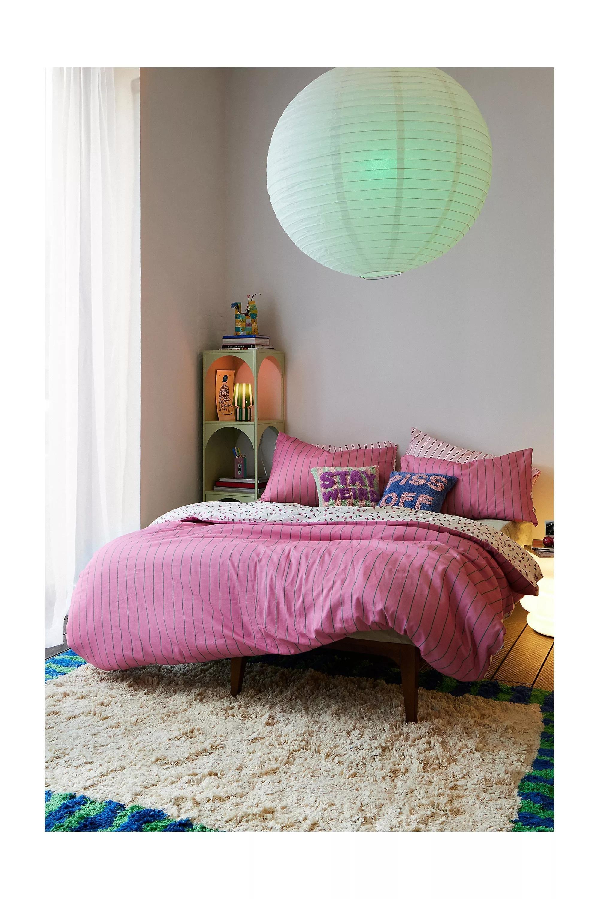 Multicolour Stripe Reversible Duvet Set, ASSORT, large image number 2