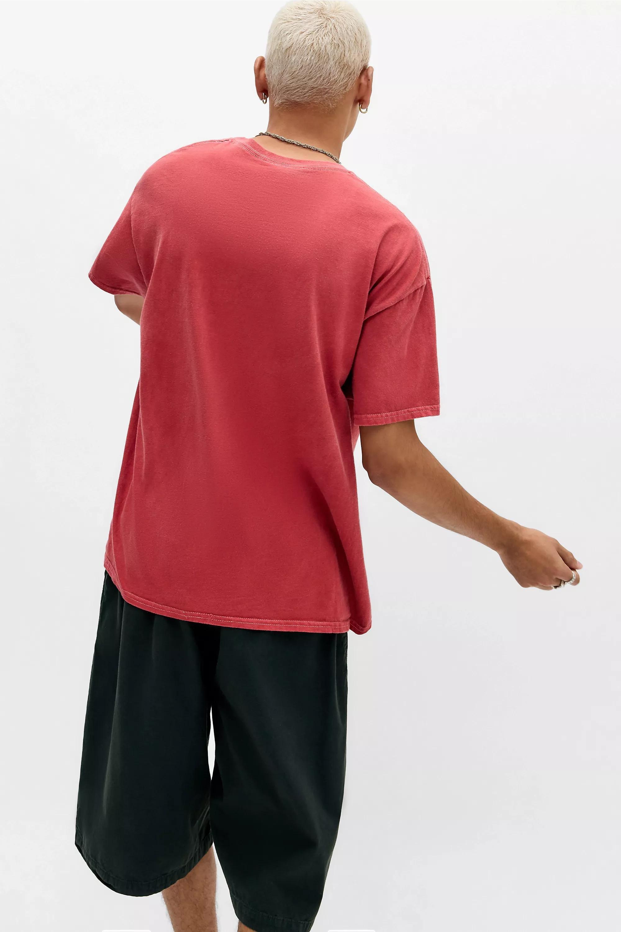 UO Fish Asiatic Embroidered Motif T-Shirt, RED, large image number 3