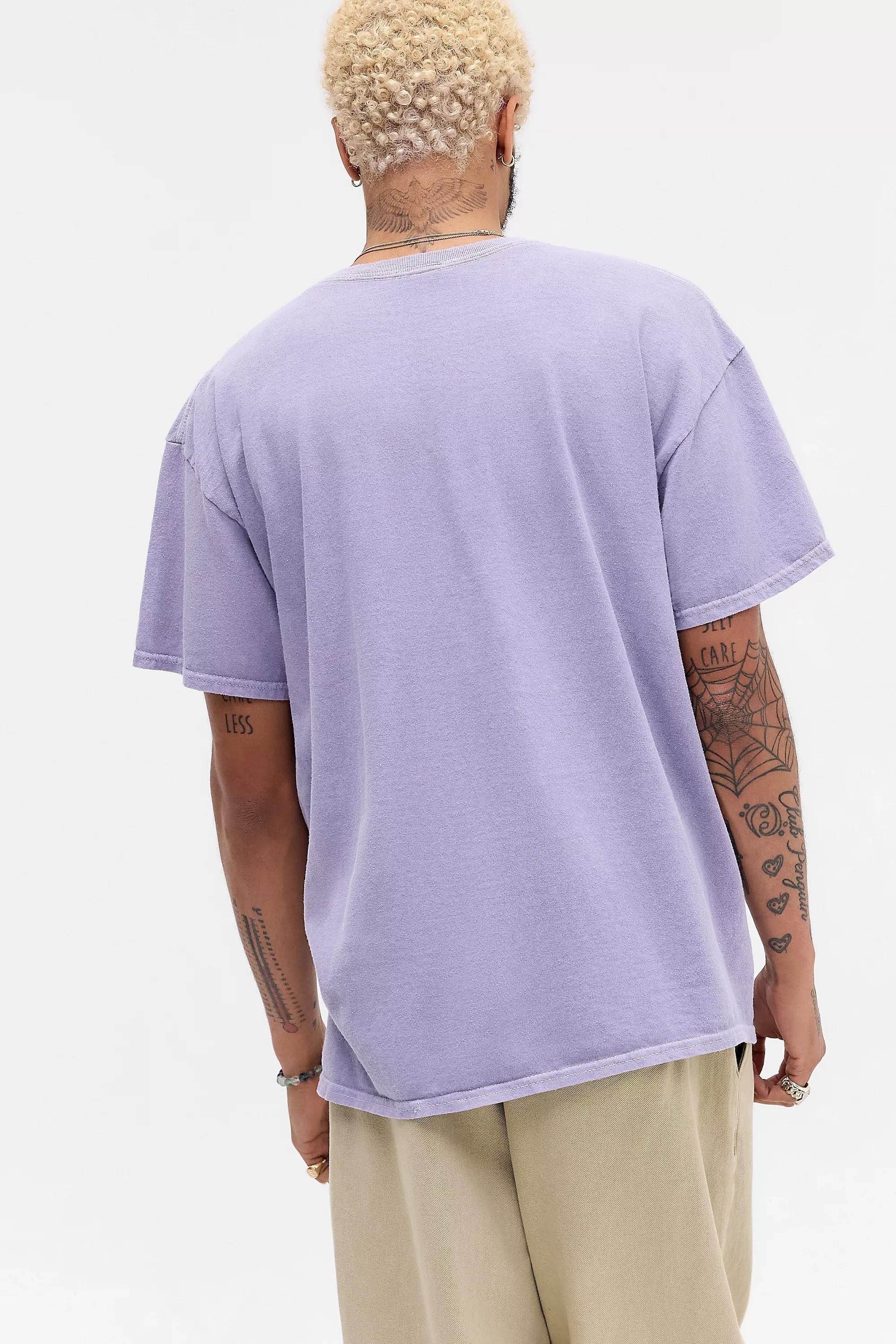 Purple Uo Printed Embroidered T-Shirt, , large image number 3