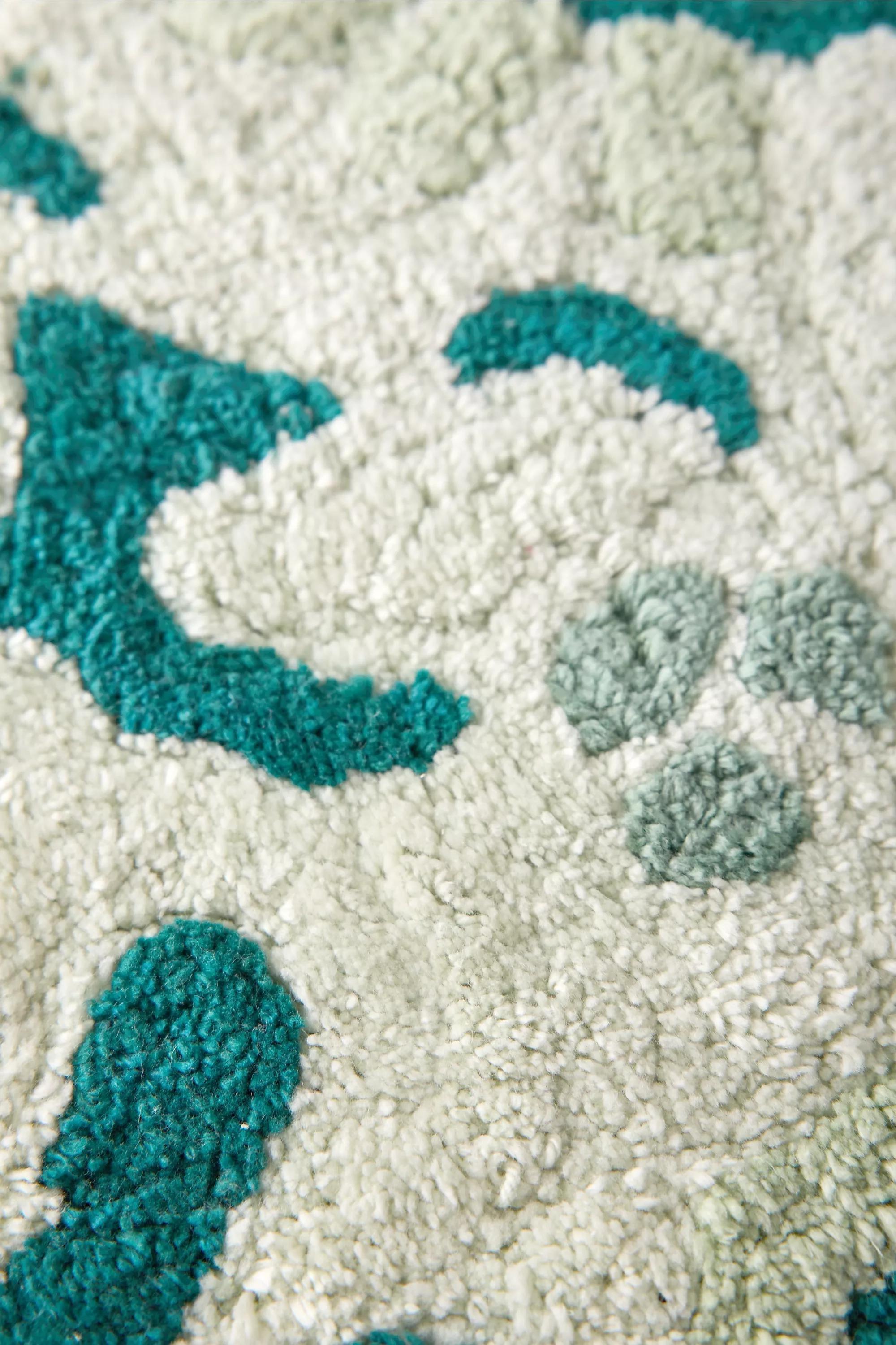 Green Delft Cat Bath Mat, GRN, large image number 2