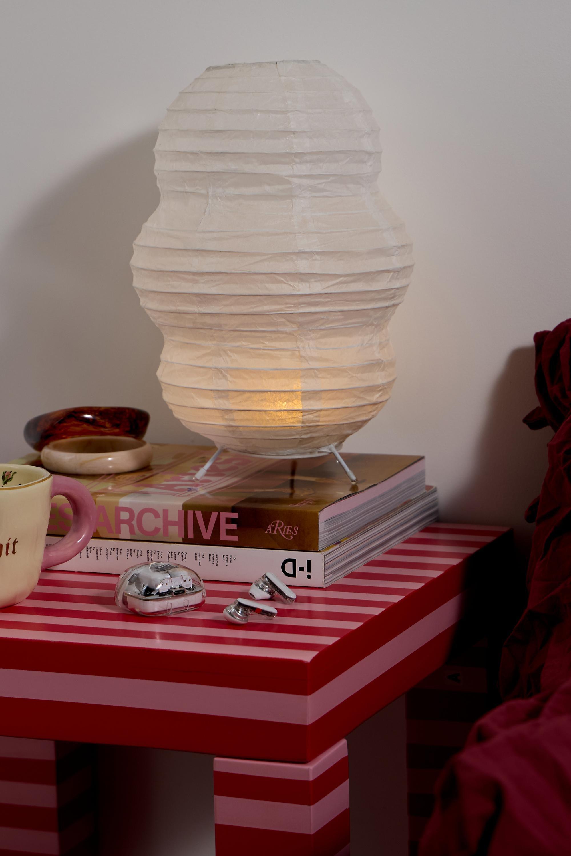 WHITE Neiko Paper Table Lamp, WHT, large image number 1