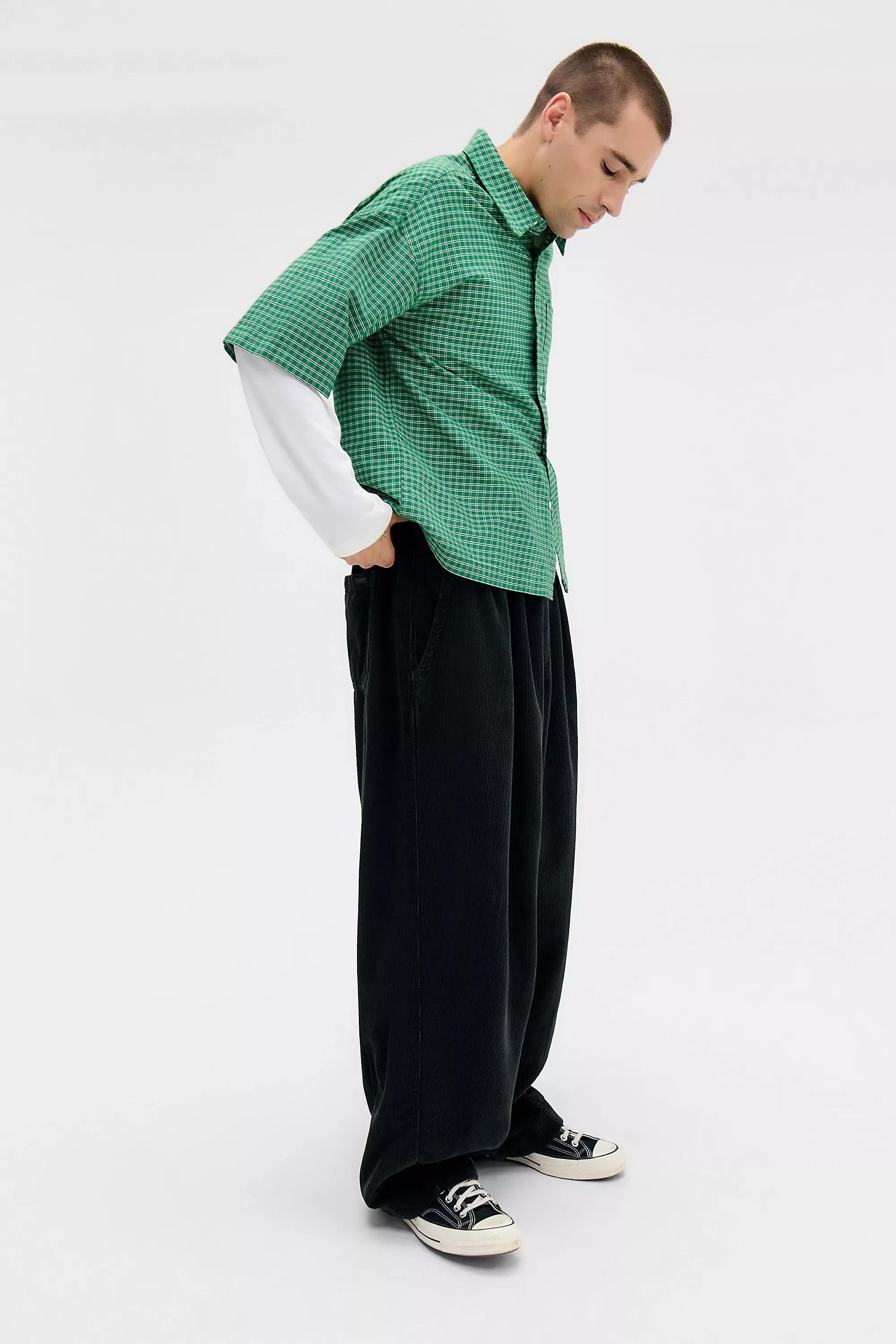 Black Bdg Washed Bobbi Corduroy Trousers, BLK, medium