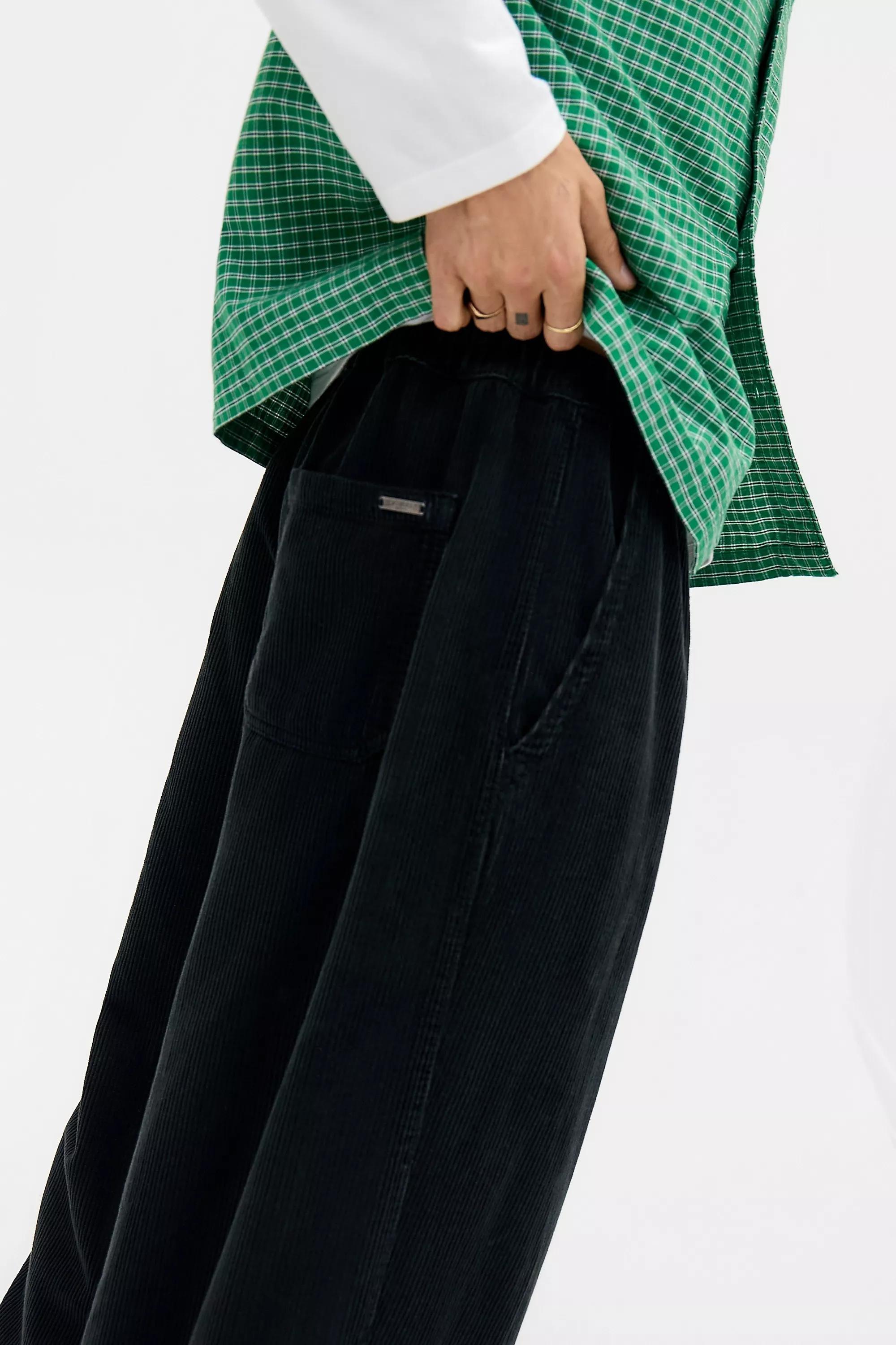 Black Bdg Washed Bobbi Corduroy Trousers, BLK, medium