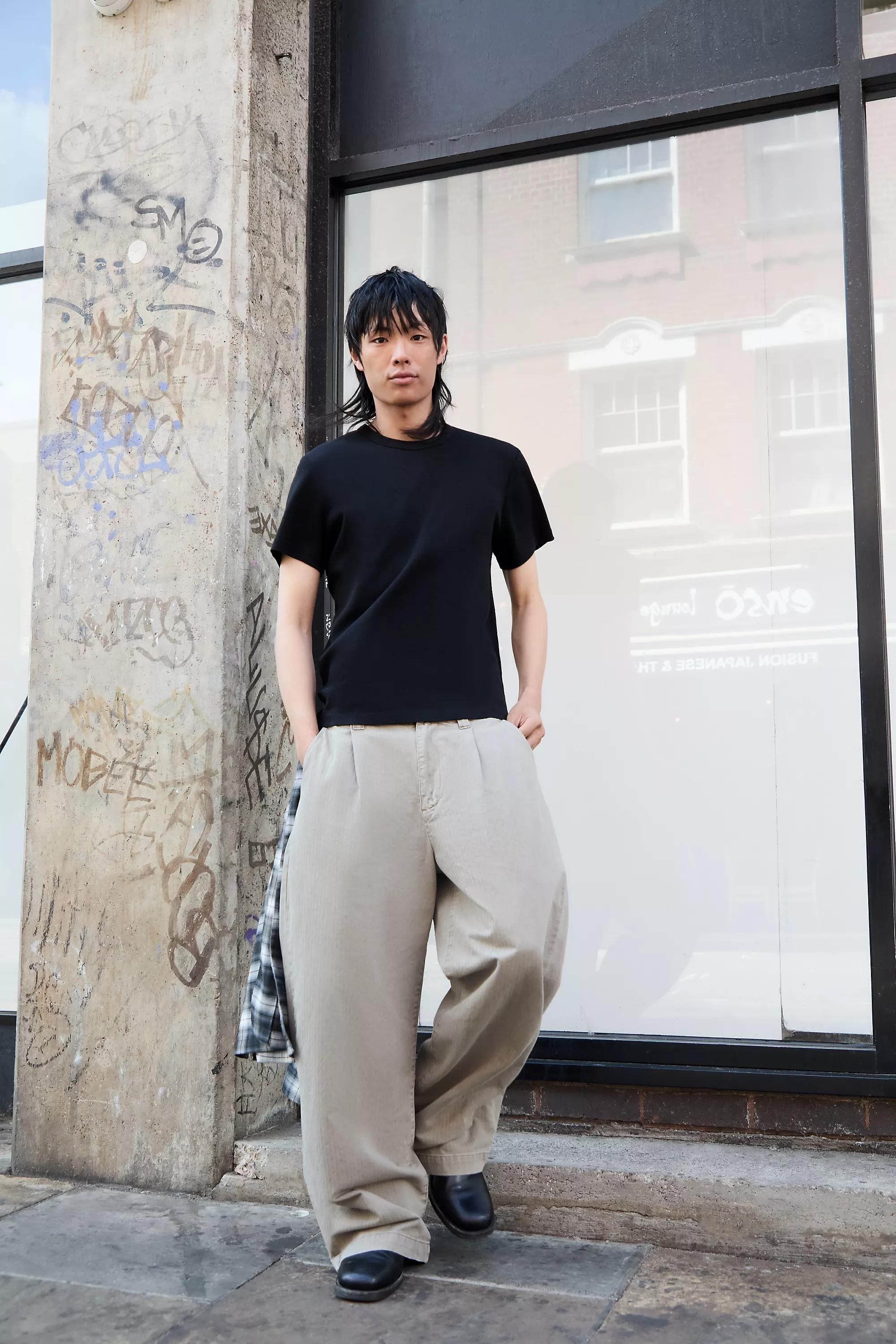 Black Uo Short Sleeve Slim T-Shirt, , large image number 1