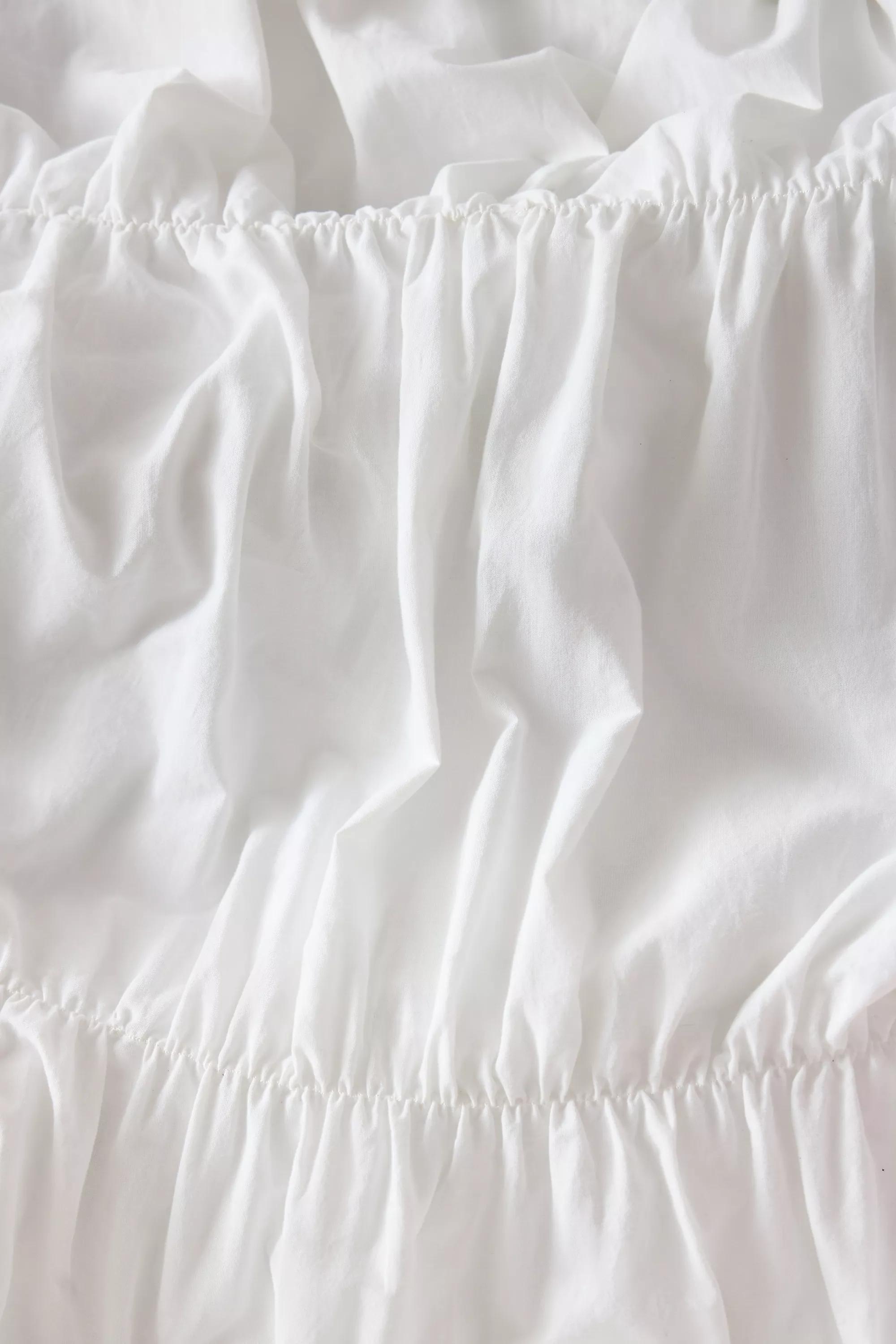 White Cinched Duvet Set, WHT, large image number 4