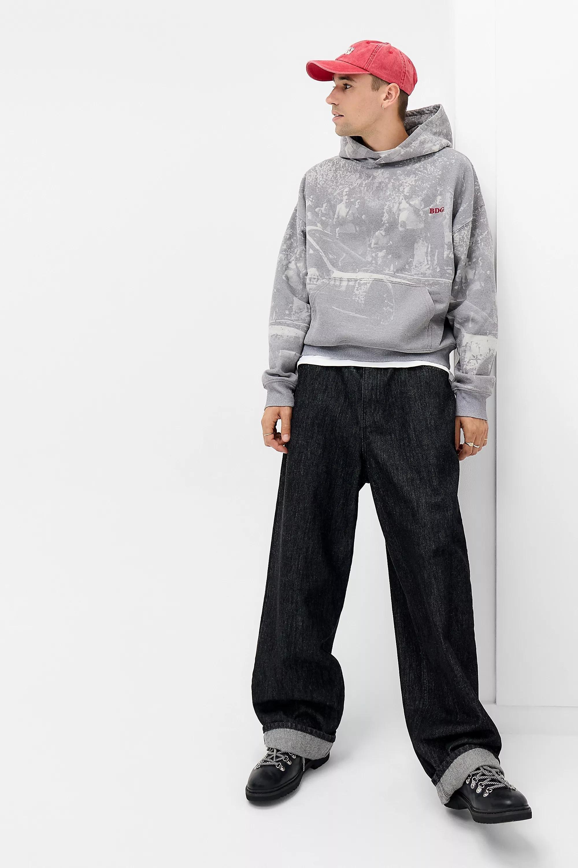 Grey Bdg Photographic Hoodie, GREY, large image number 2