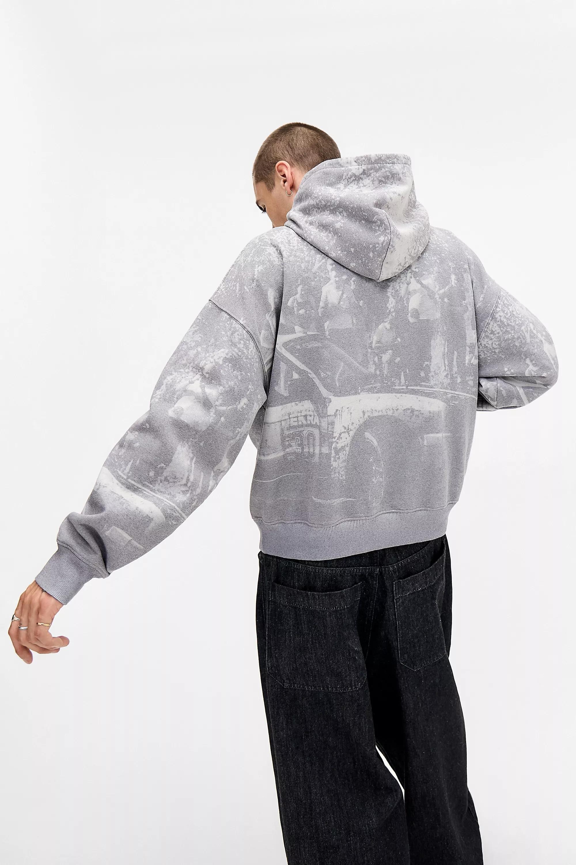 Grey Bdg Photographic Hoodie, GREY, large image number 3