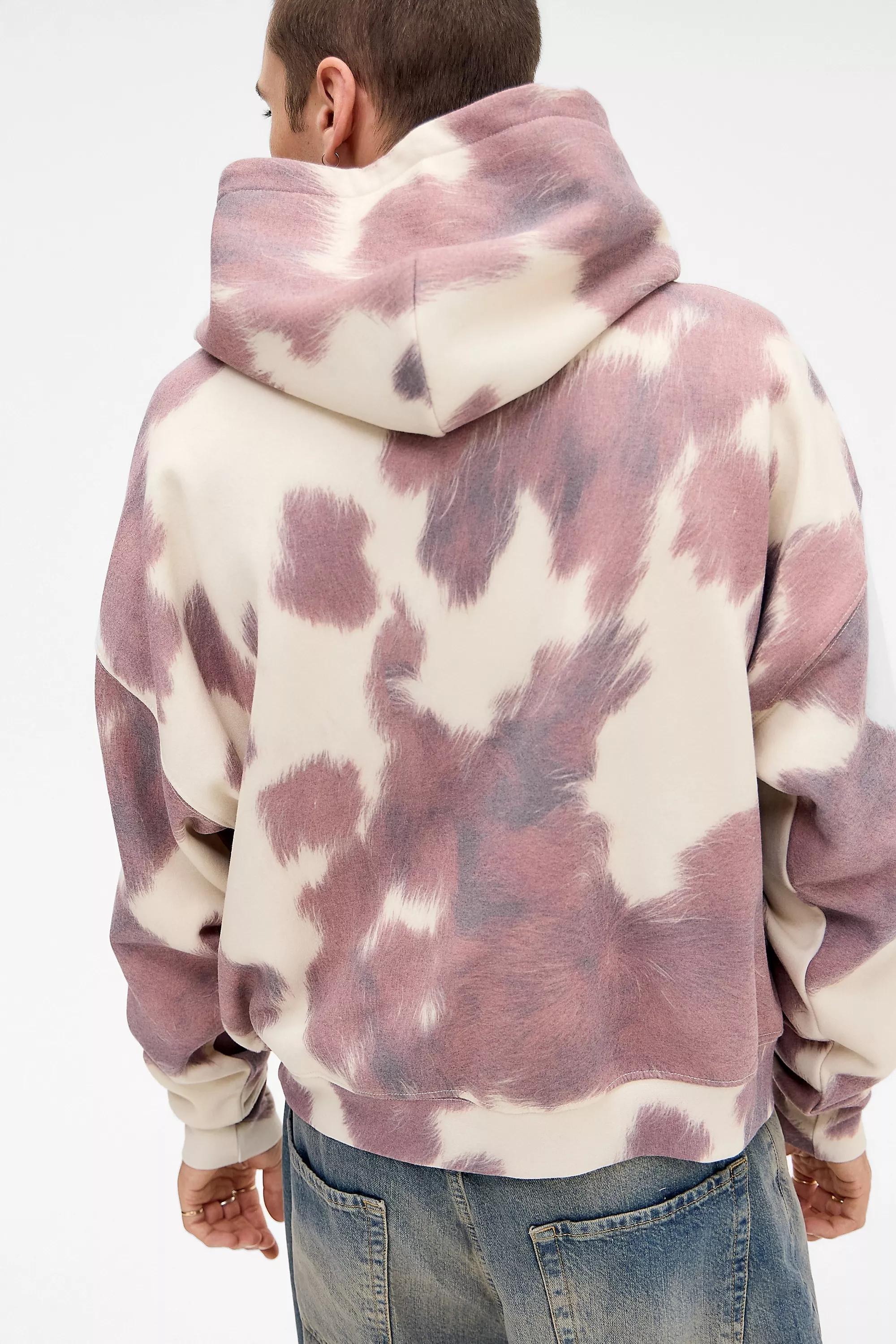 BDG Cow Print Zip Hoodie, , large image number 3