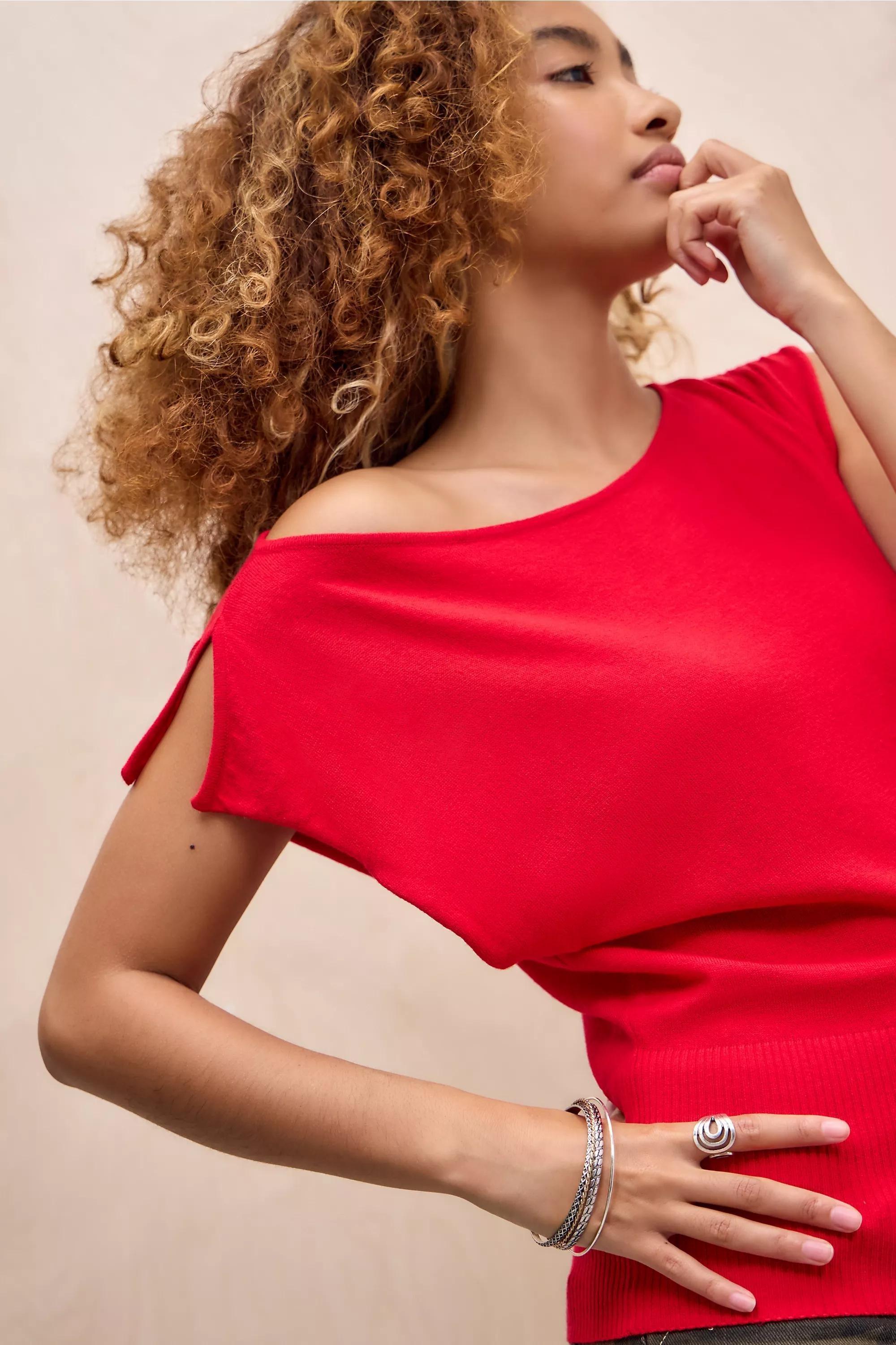 RED UO Bailey Top, RED, large image number 0