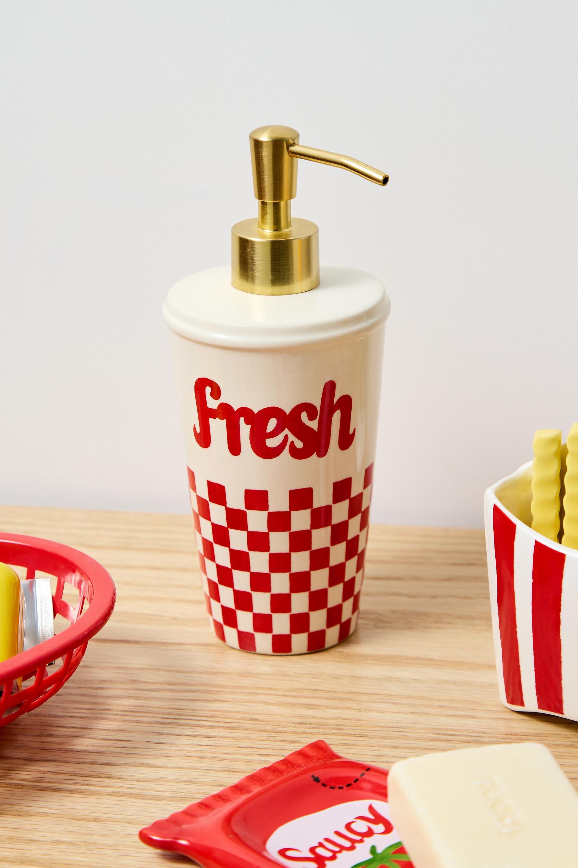 Red Fast Food Soap Dispenser, RED, large image number 0